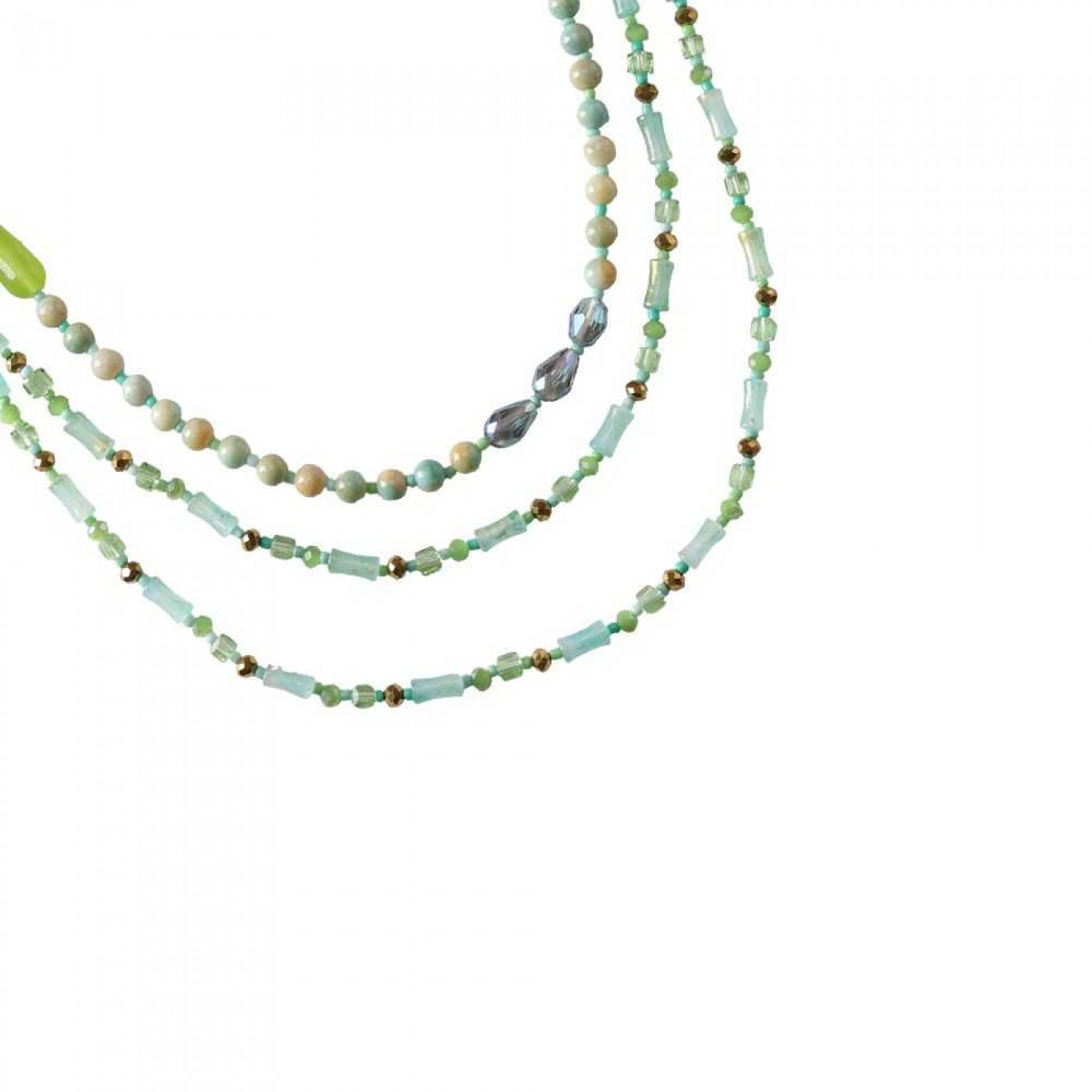 Layered Necklace with Beads & Crystals — Necklaces from Toolittle — additional view 2