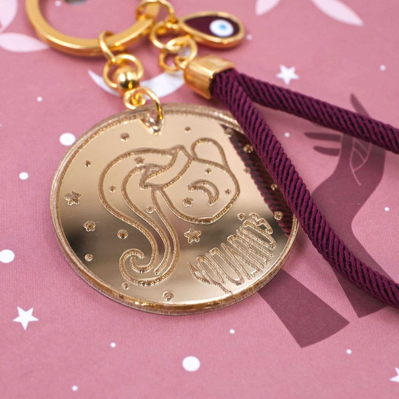 Aquarius Sign Keychain — Pendants & charms from Toolittle — additional view 2