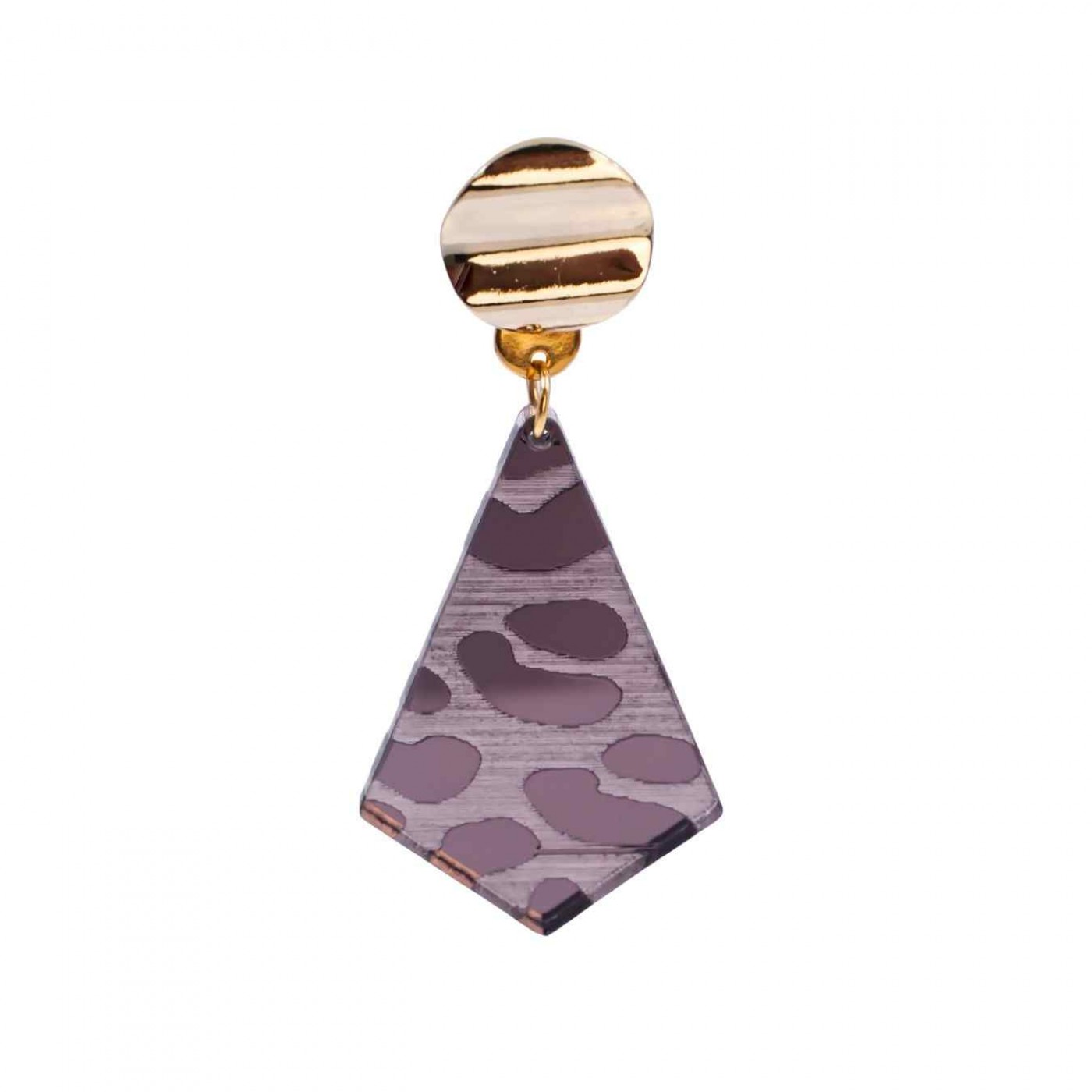 Dangle Earrings - Plexiglass with Animal Print — Earrings from Toolittle — additional view 3