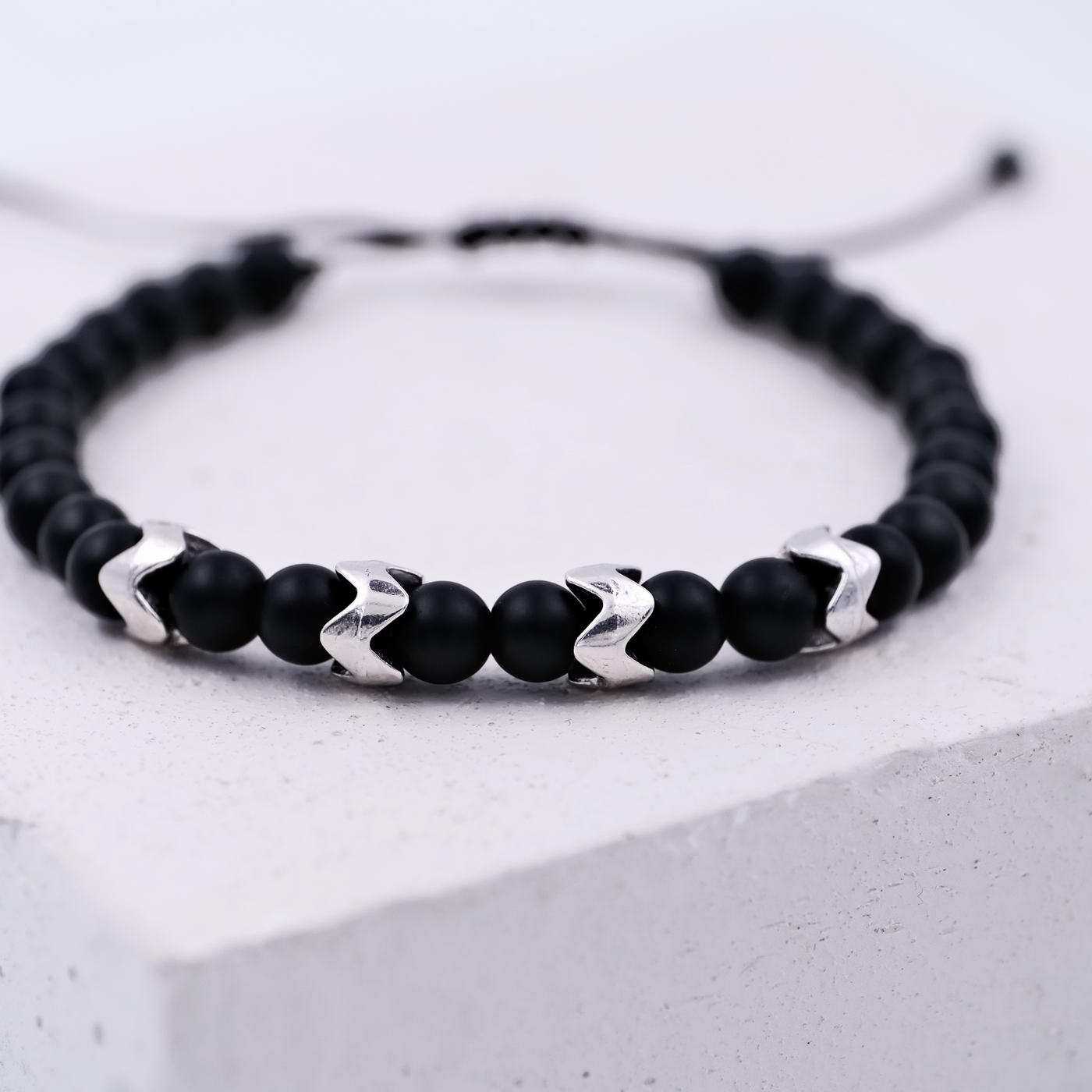 Bracelet for men with semiprecious beads — Bracelets from Toolittle — additional view 2