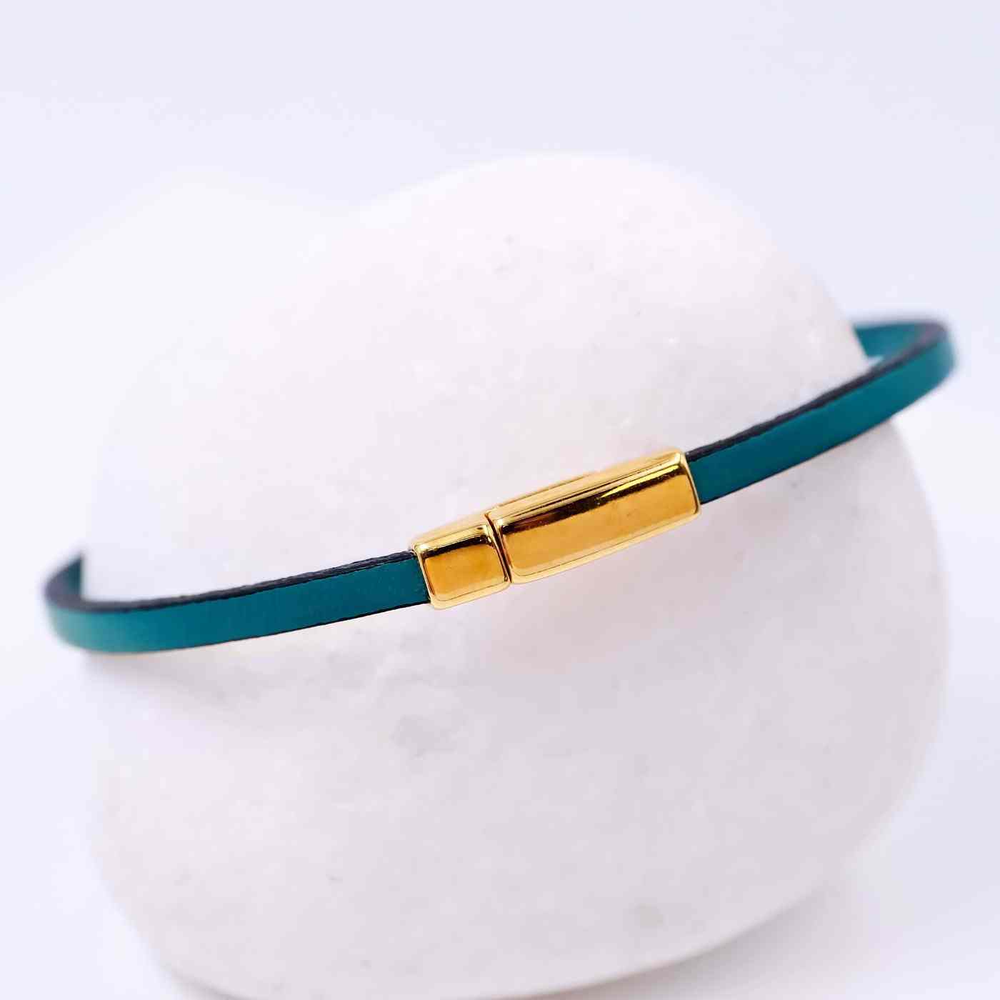 Evil Eye & Crystals Leather Bracelet — Bracelets from Toolittle — additional view 2