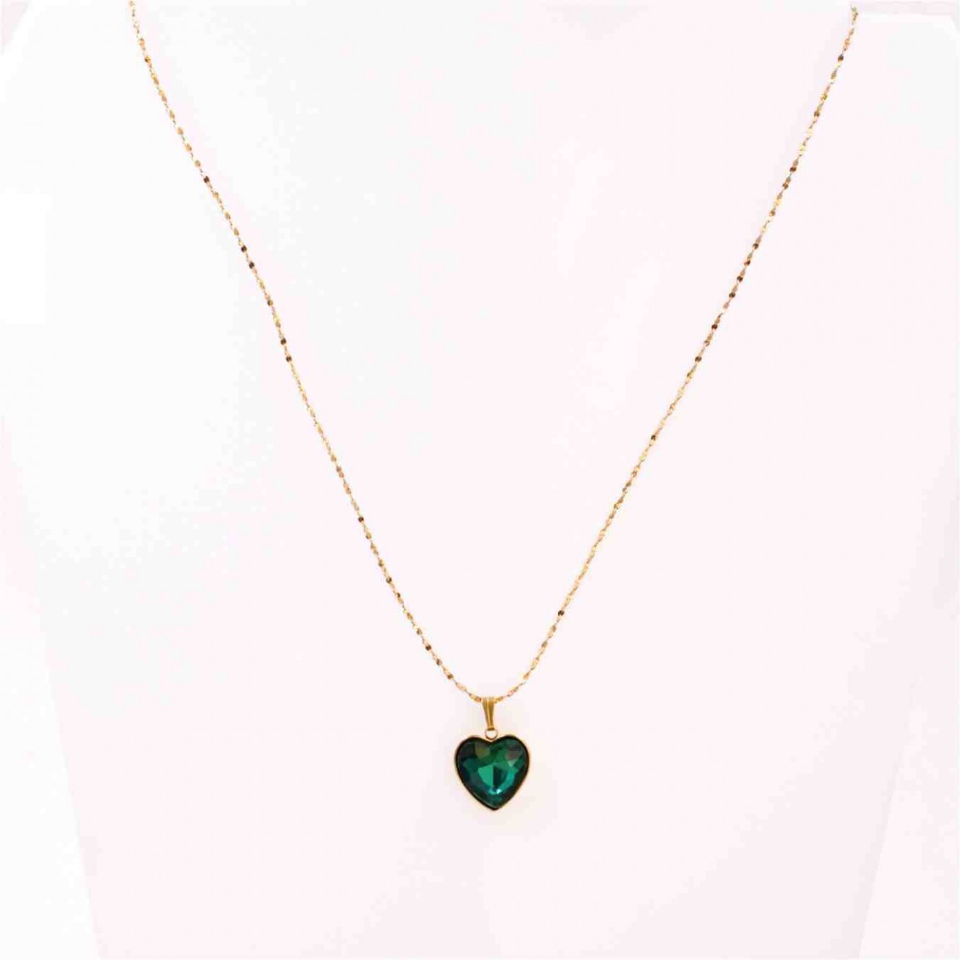 Stainless Steel Necklace - Crystal Heart — Necklaces from Toolittle — additional view 2