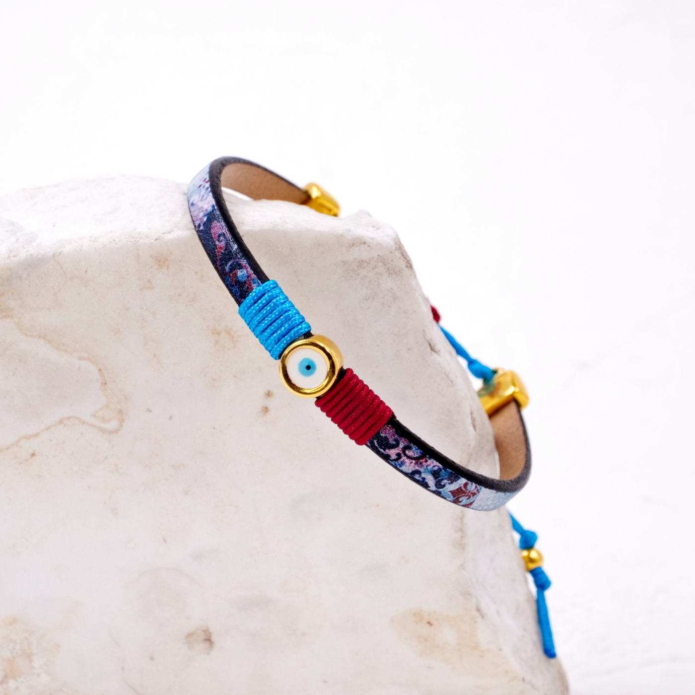 Evil Eye Leather Bracelet — Bracelets from Toolittle — additional view 3