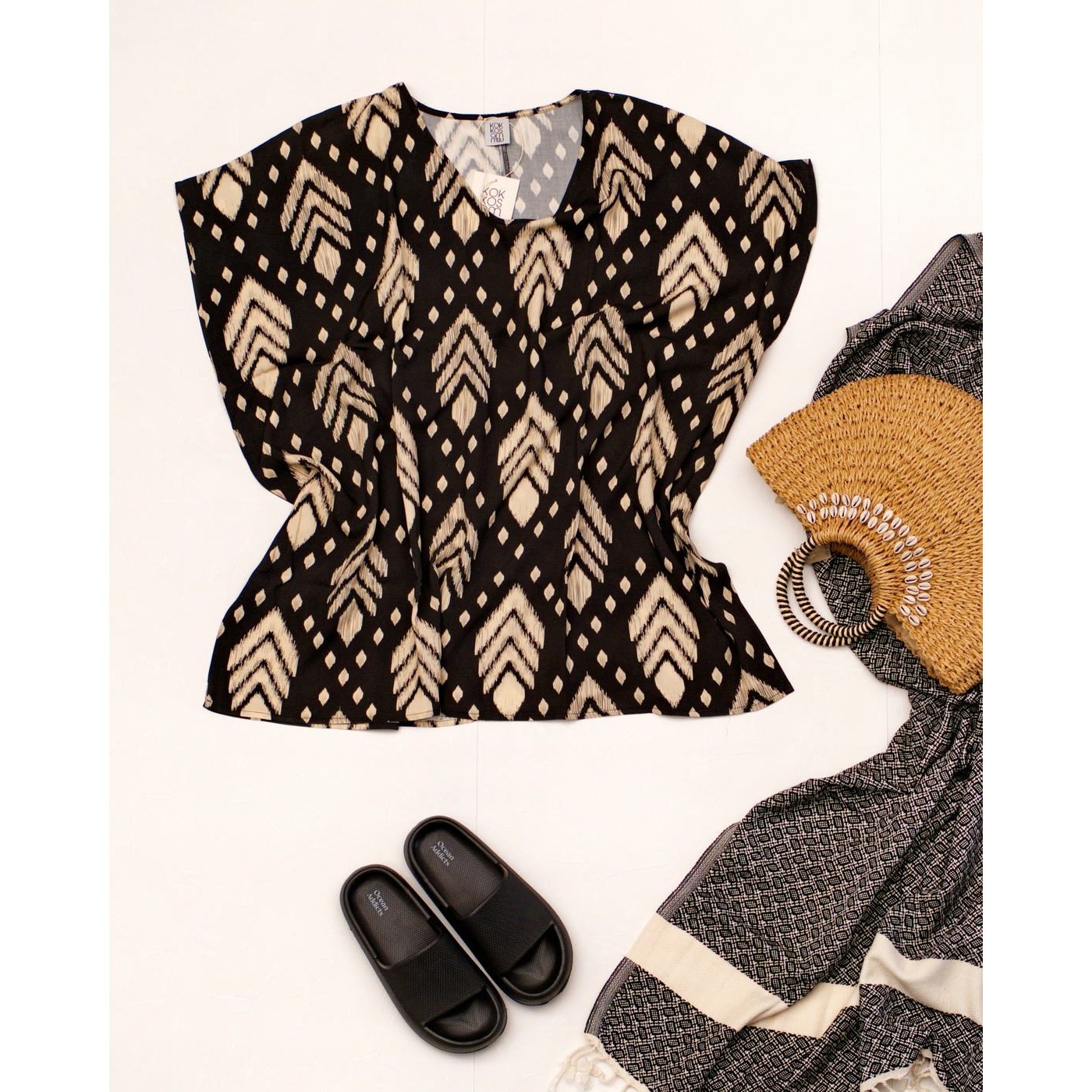 KOKKOSAMMOU Short caftan Samothraki — Dresses from Toolittle — additional view 5