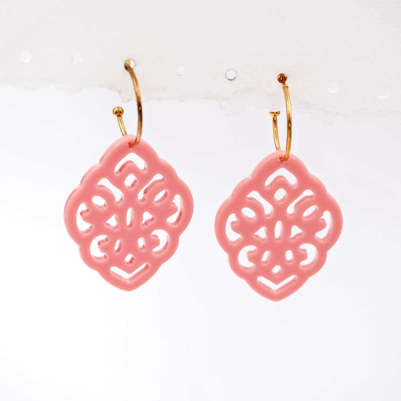 Astypalaia Resin Broderie Hoops — Earrings from Toolittle — additional view 3