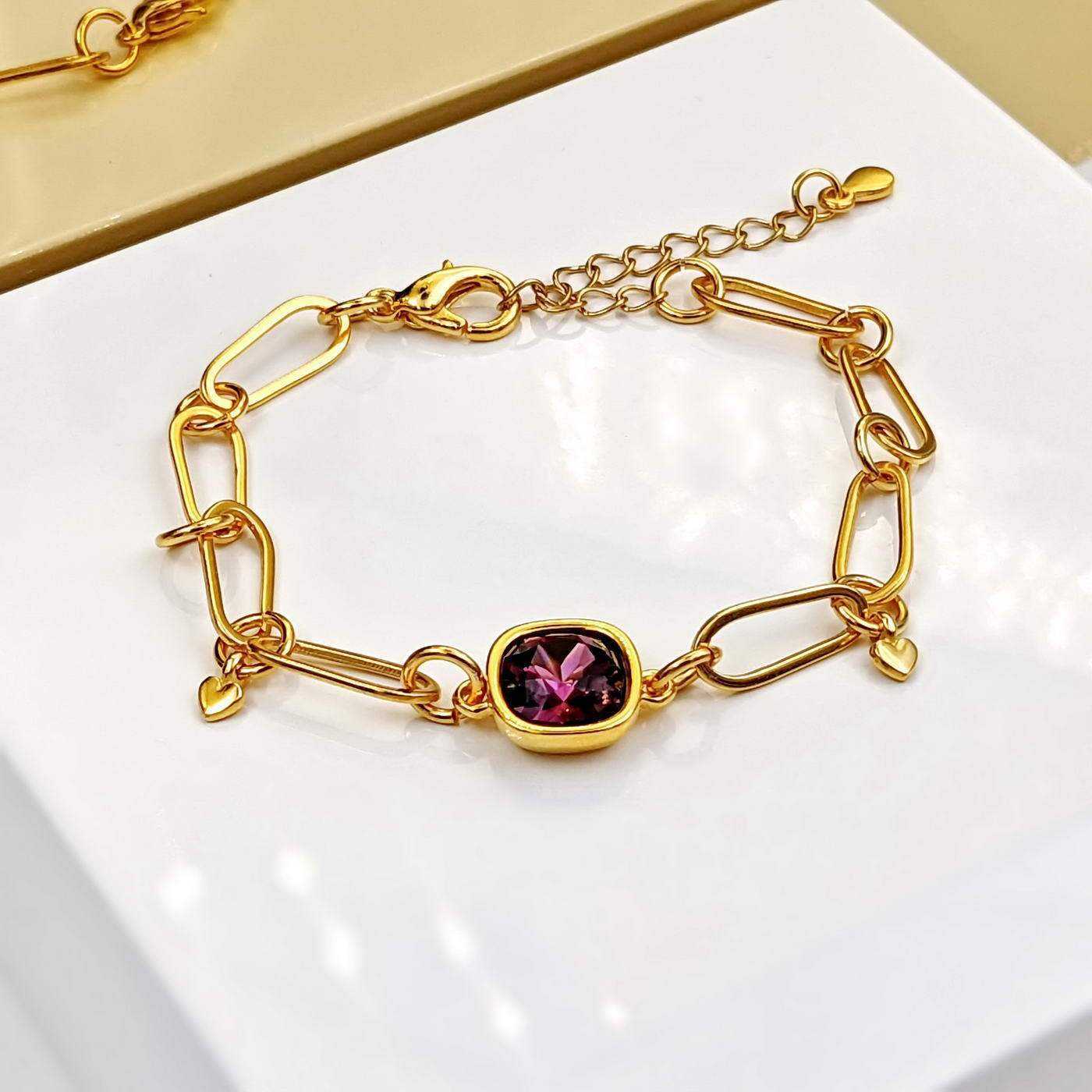 Chain bracelet with Austrian crystal — Bracelets from Toolittle — additional view 4