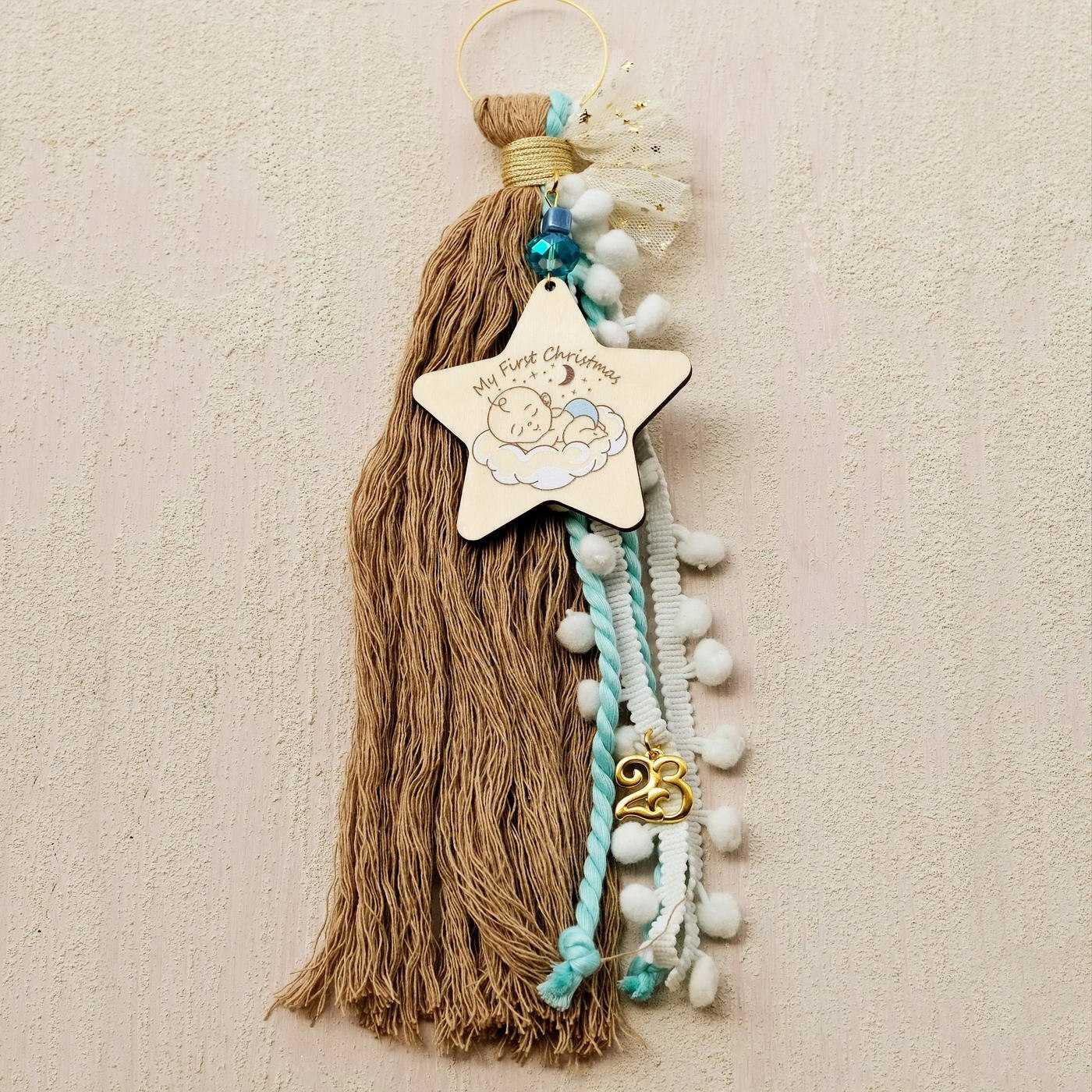 Wooden lucky charm My first Christmas — Pendants & charms from Toolittle — additional view 3