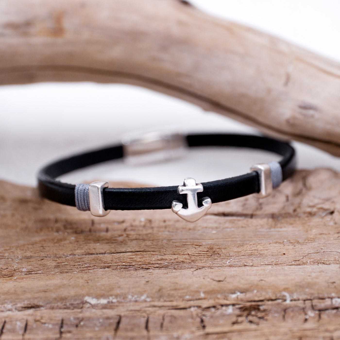 Anchor Men's Leather Bracelet — Bracelets from Toolittle — additional view 2