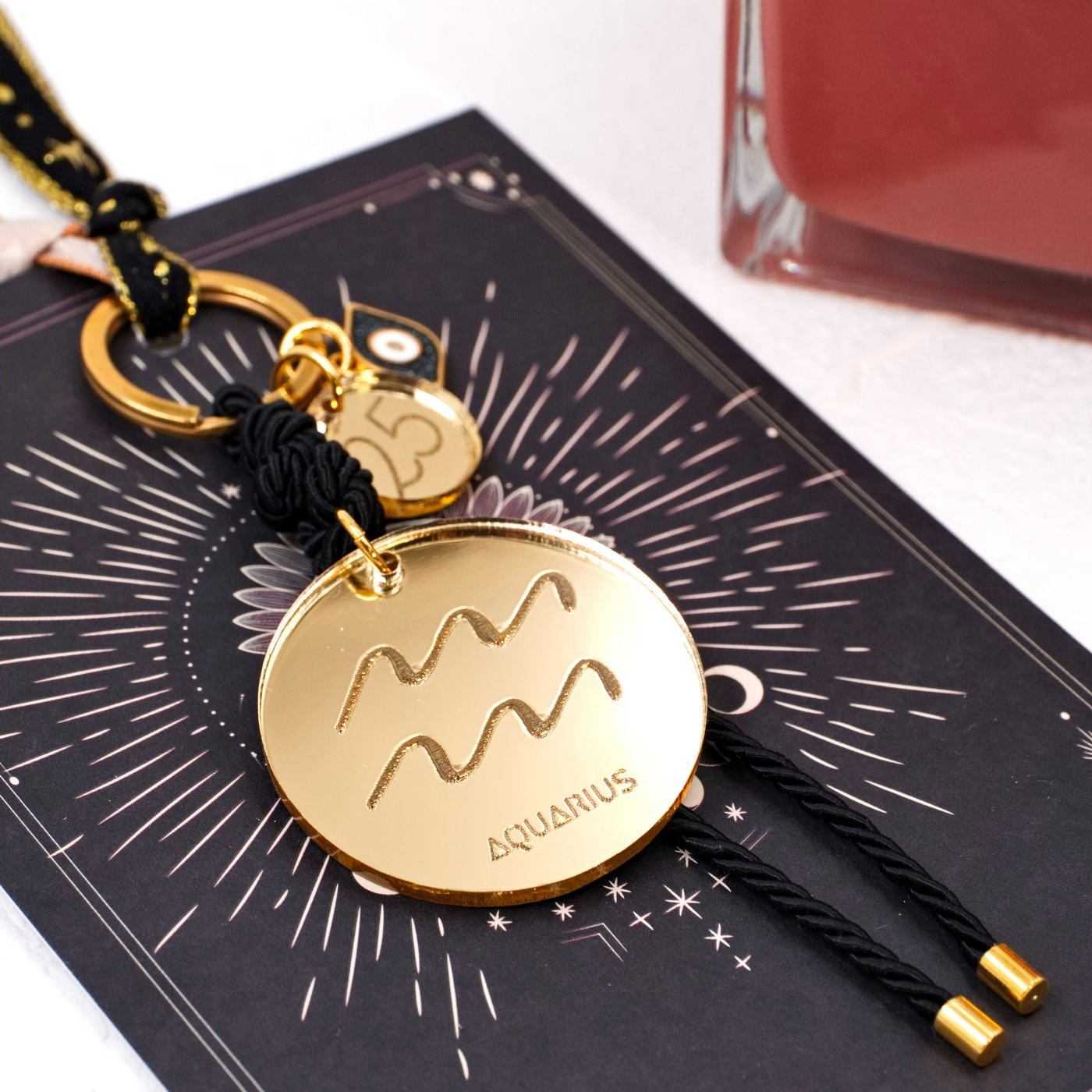 Aquarius Sign Lucky Keychain — Pendants & charms from Toolittle — additional view 2