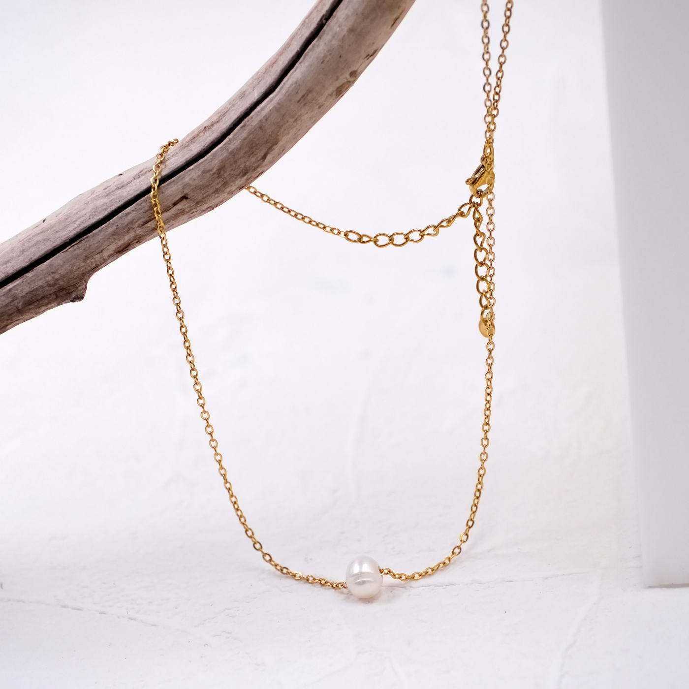 Inox short pearl necklace — Necklaces from Toolittle — additional view 3