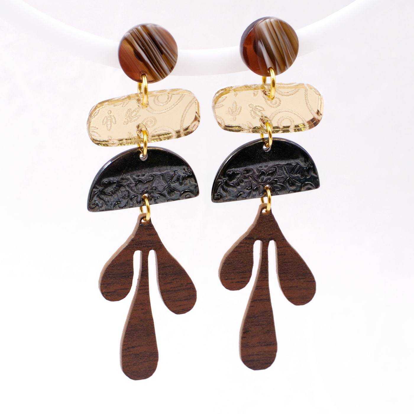 African Leaf Earrings — Earrings from Toolittle — additional view 2