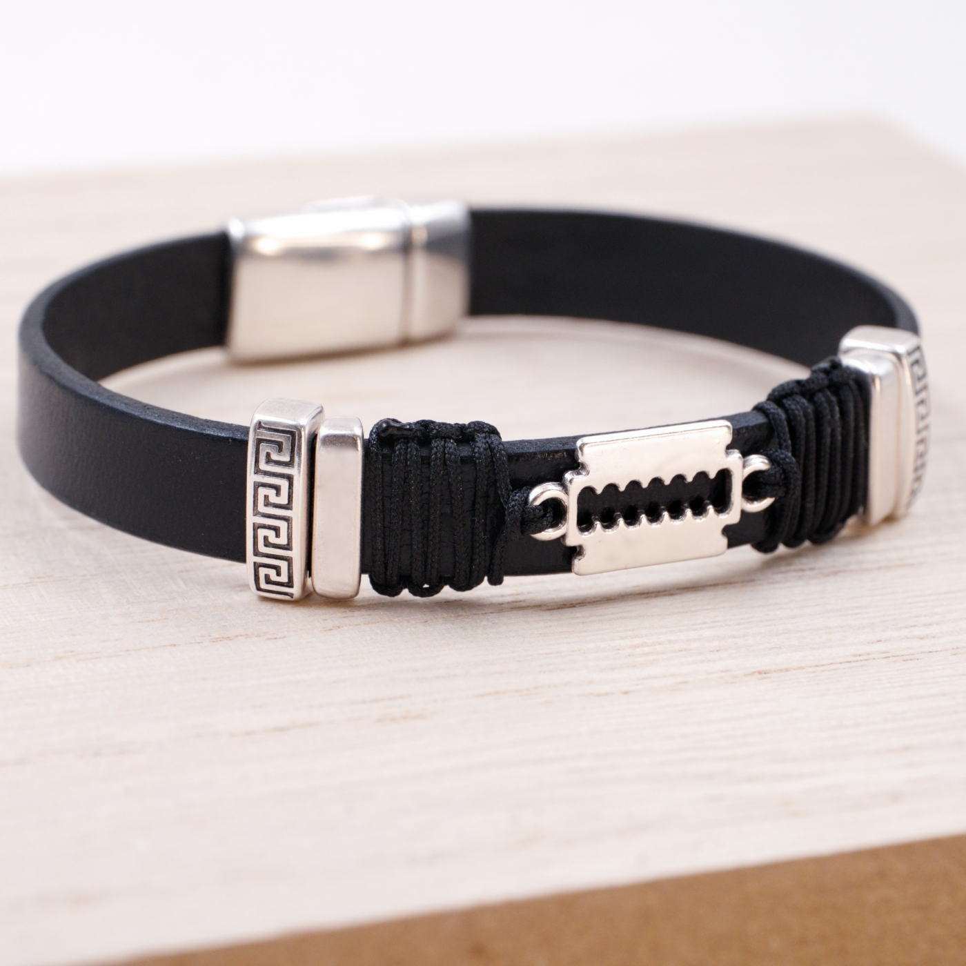 Razor Blade Men's Bracelet — Bracelets from Toolittle — additional view 4