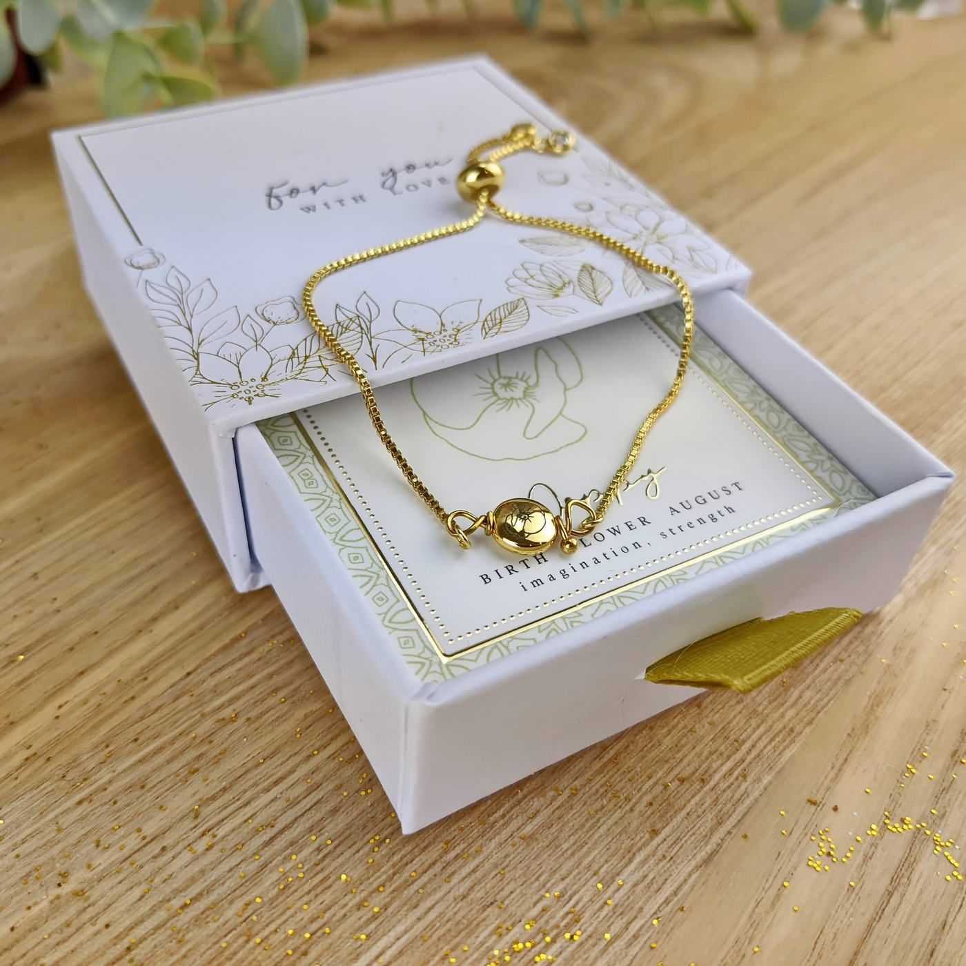 Birth Flower Bracelet - August — Bracelets from Toolittle — additional view 4