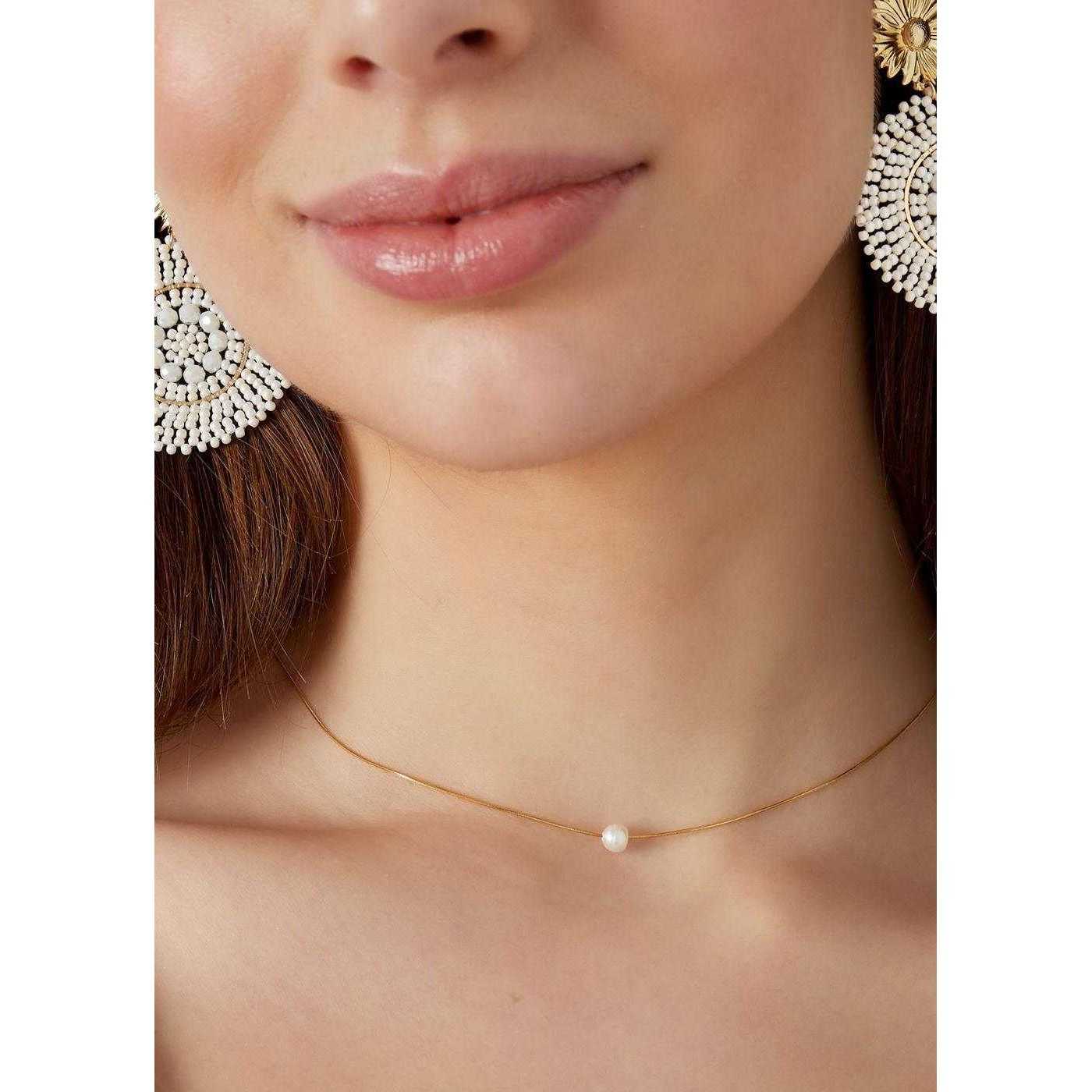 Inox short pearl necklace — Necklaces from Toolittle — additional view 2