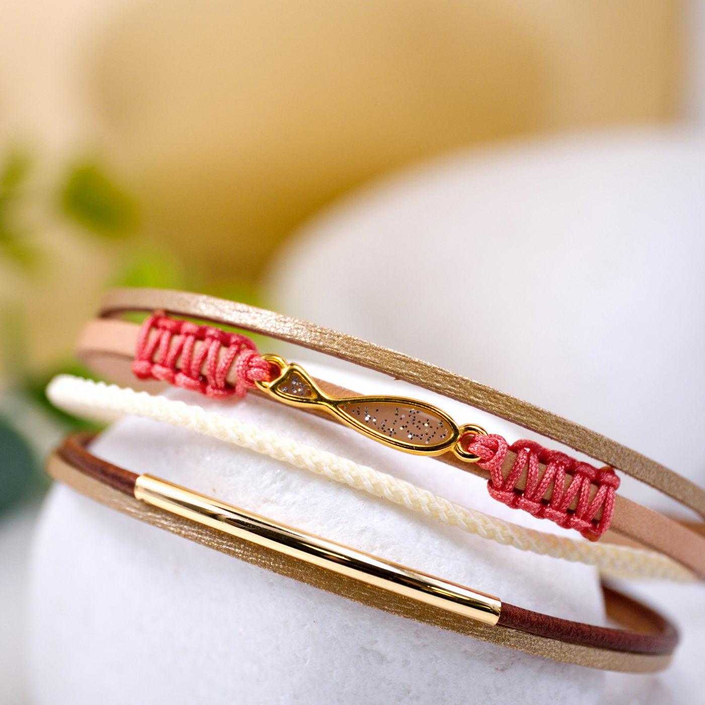 Enamelled Fish Leather Bracelet — Bracelets from Toolittle — additional view 2
