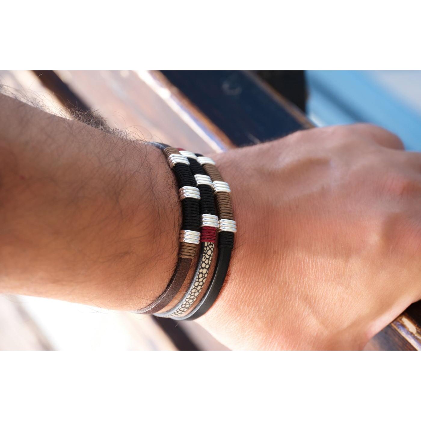 Leather Men's Bracelet — Bracelets from Toolittle — additional view 3