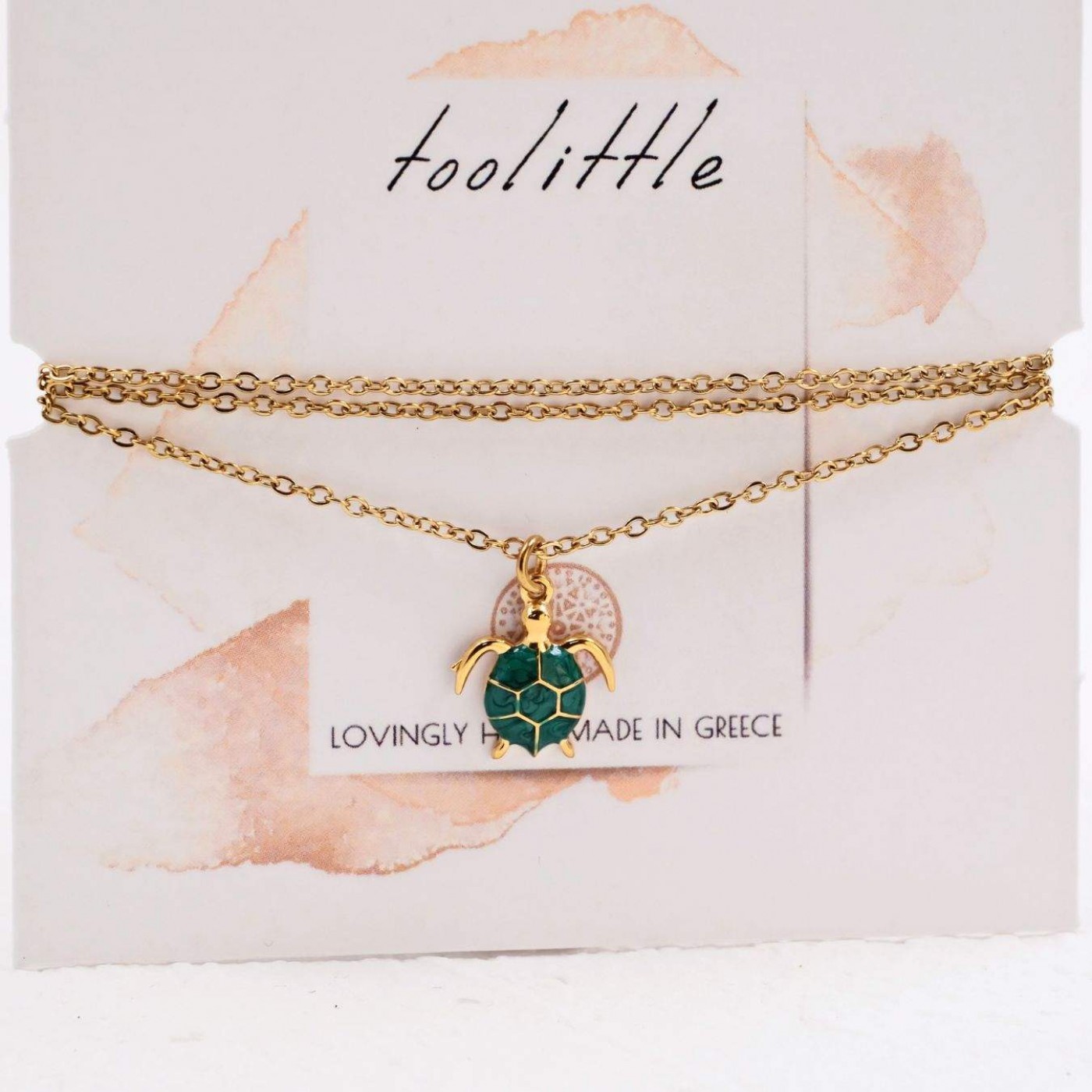 Stainless Steel Jewelry: Enamelled Turtle Necklace — Necklaces from Toolittle — additional view 5