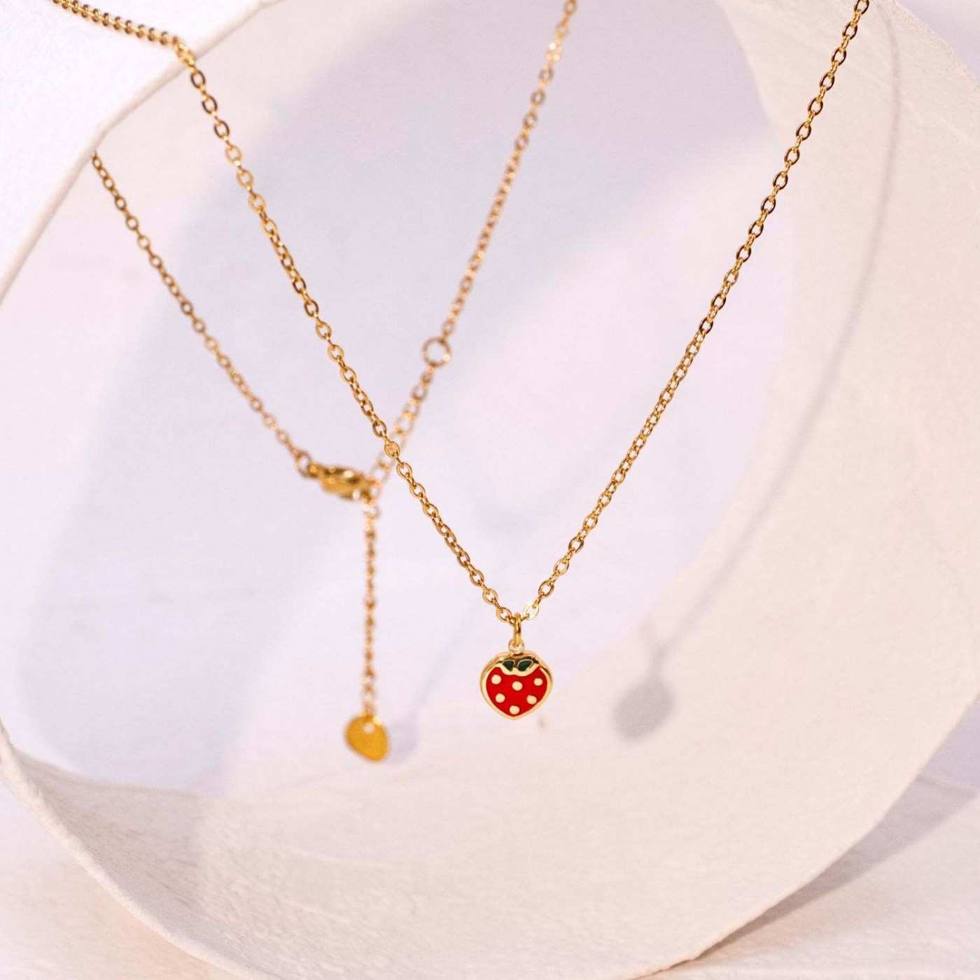 Strawberry Inox Chain Necklace — Necklaces from Toolittle — additional view 4