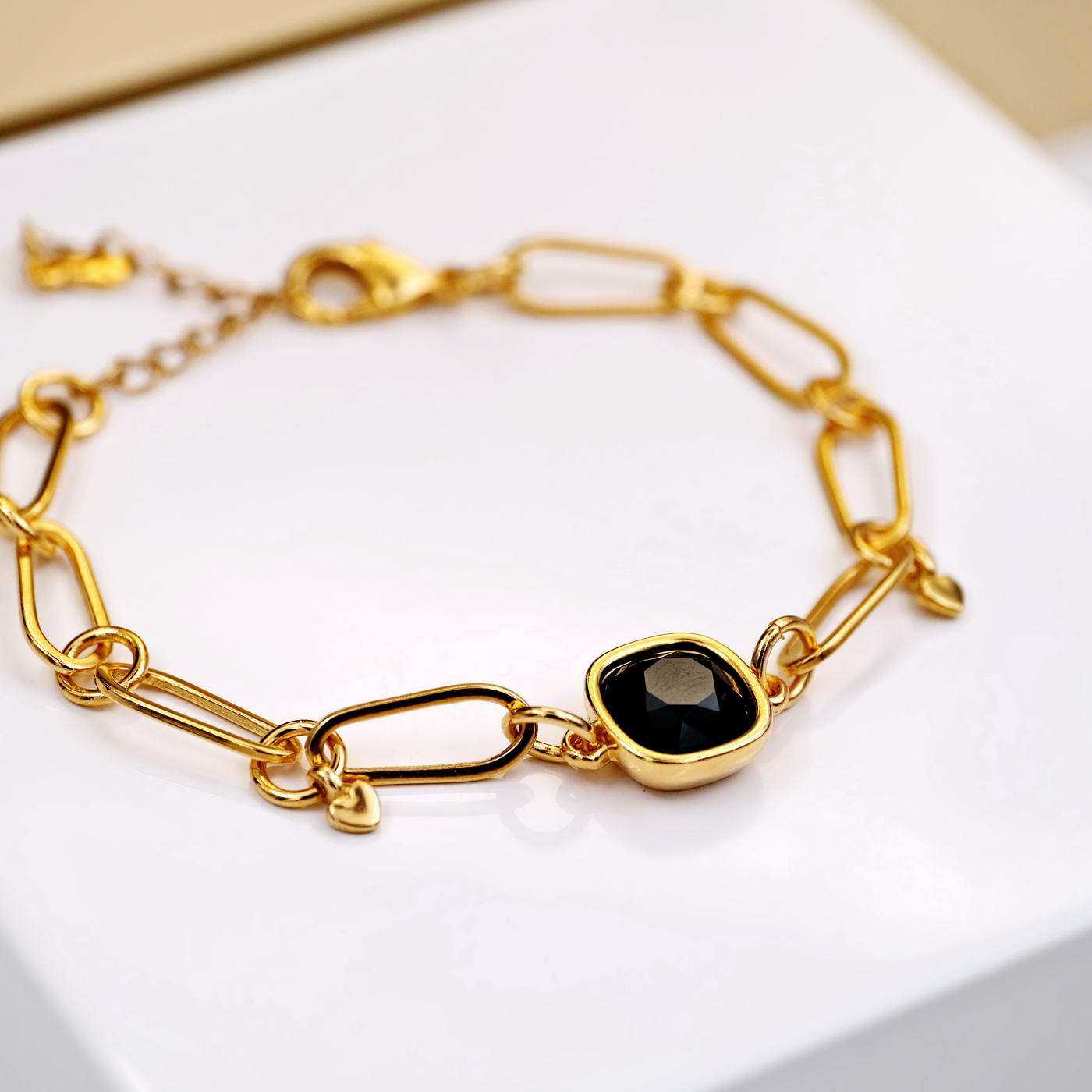 Chain bracelet with Austrian crystal — Bracelets from Toolittle — additional view 3