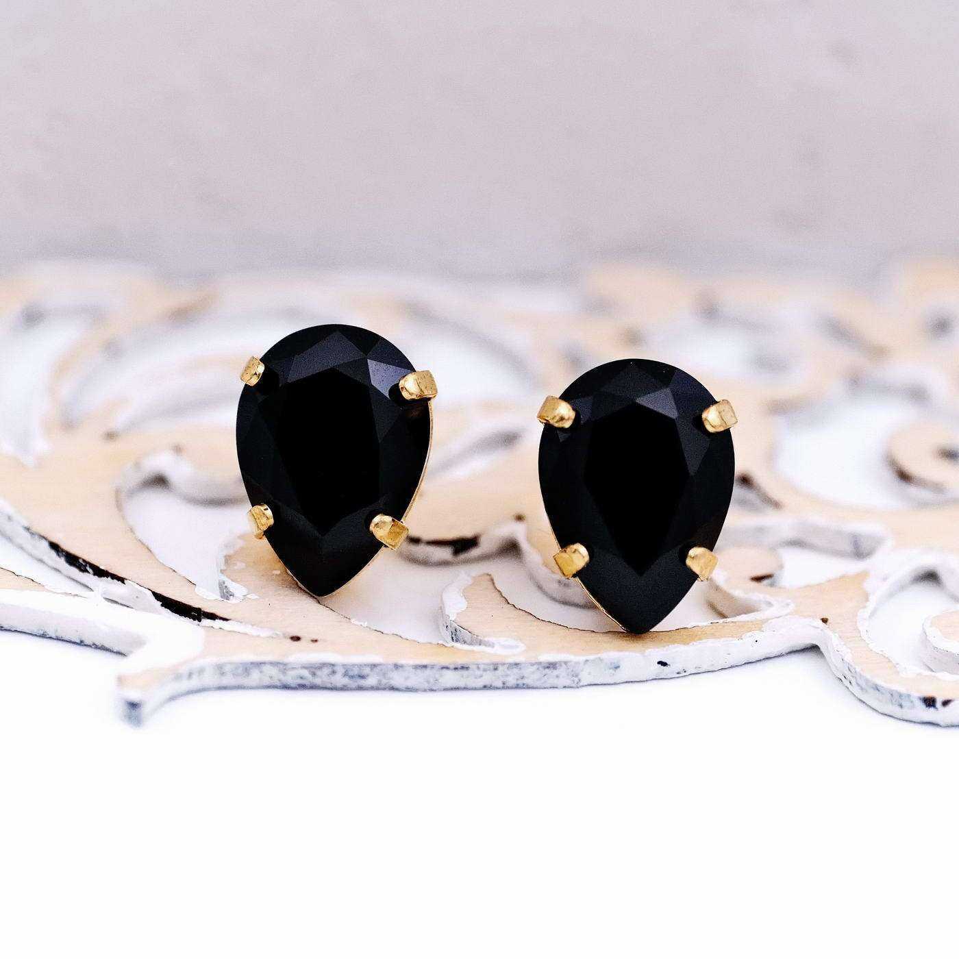 Stud earrings with crystals — Earrings from Toolittle — additional view 4