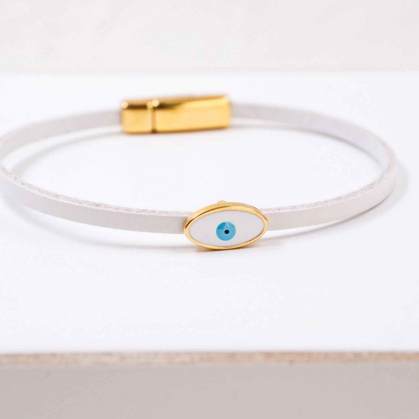 Handcrafted Leather Bracelet with Evil Eye | Color Select — Bracelets from Toolittle — additional view 7