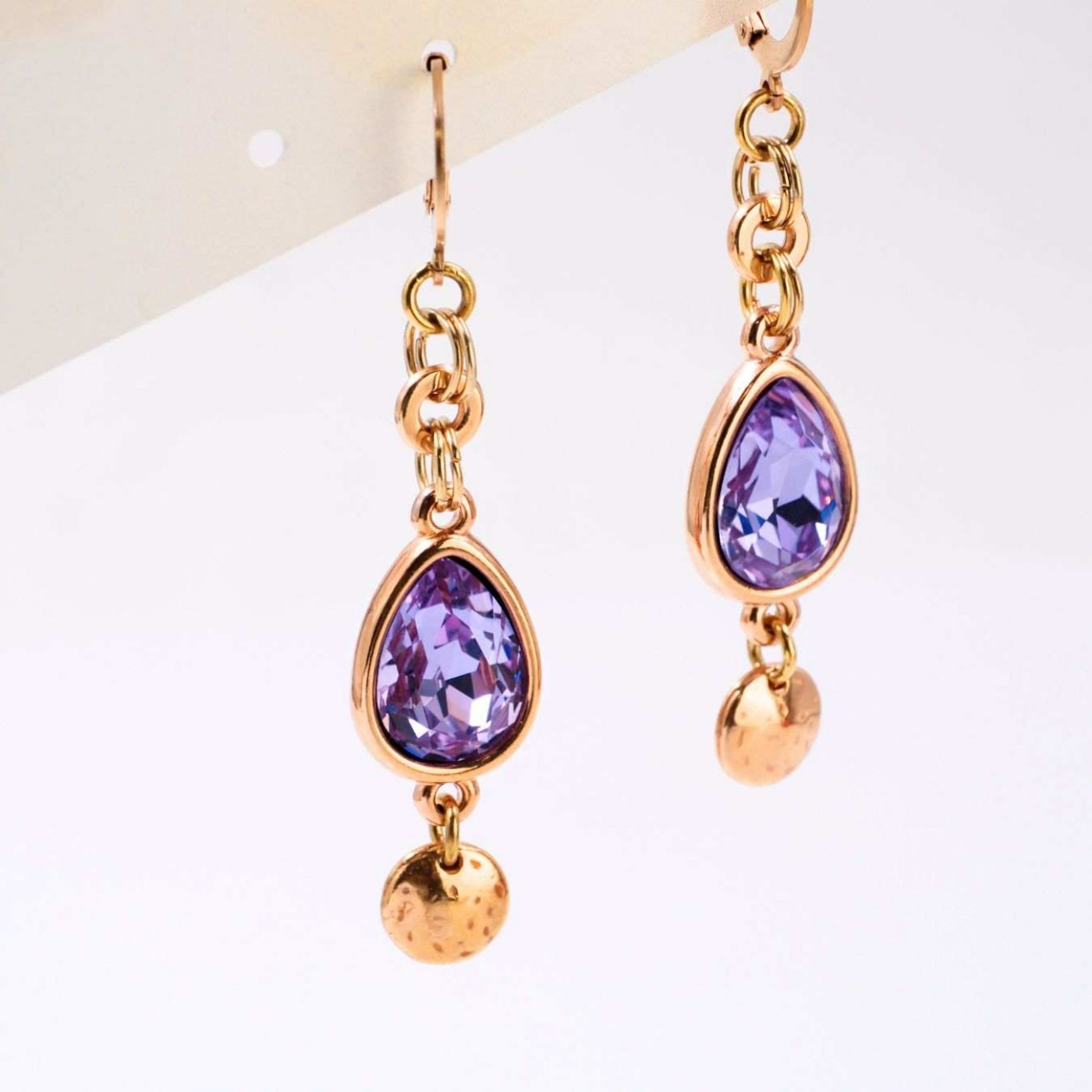 Rose Gold-Plated Swarovski Crystal Earrings