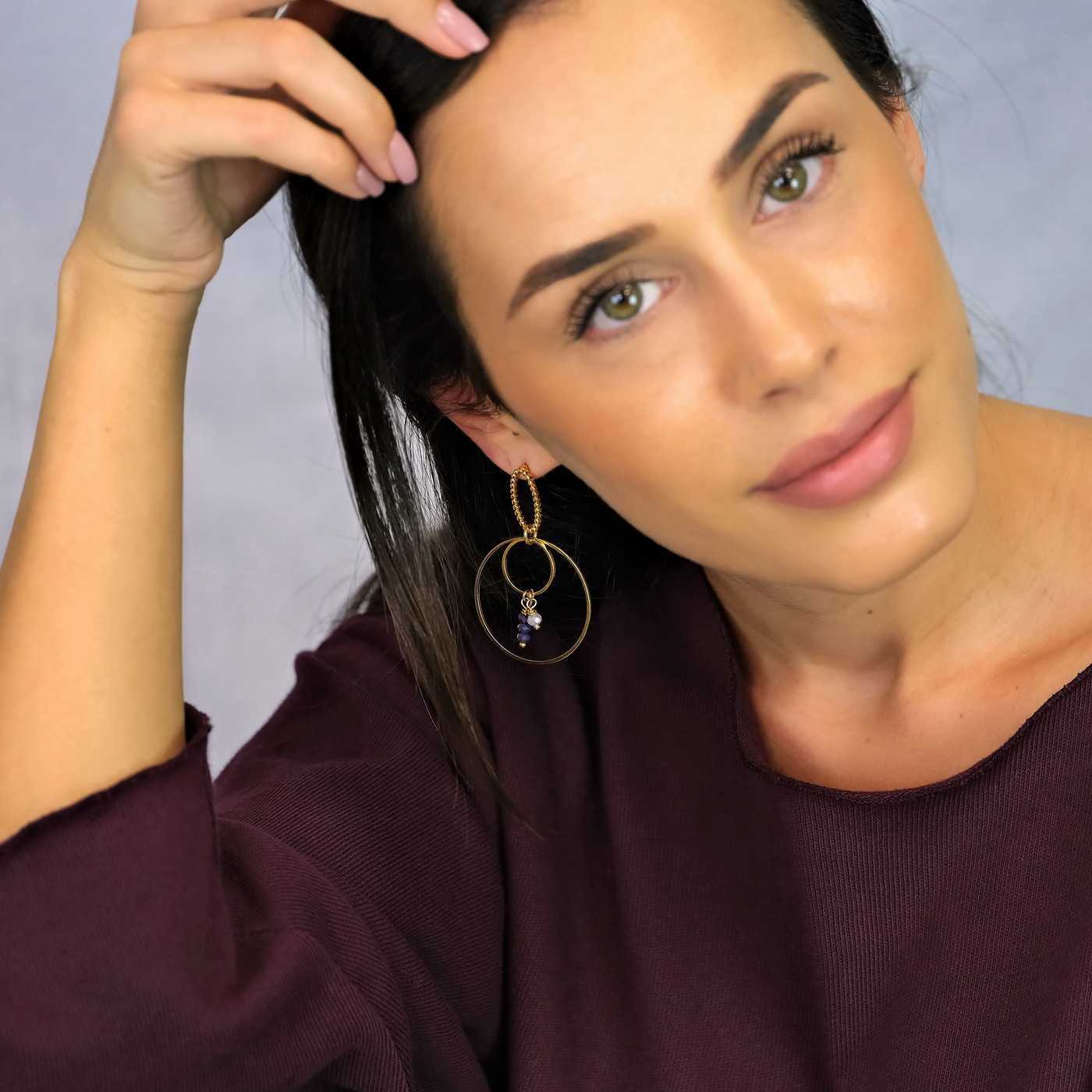 Double hoop earrings — Earrings from Toolittle — additional view 2