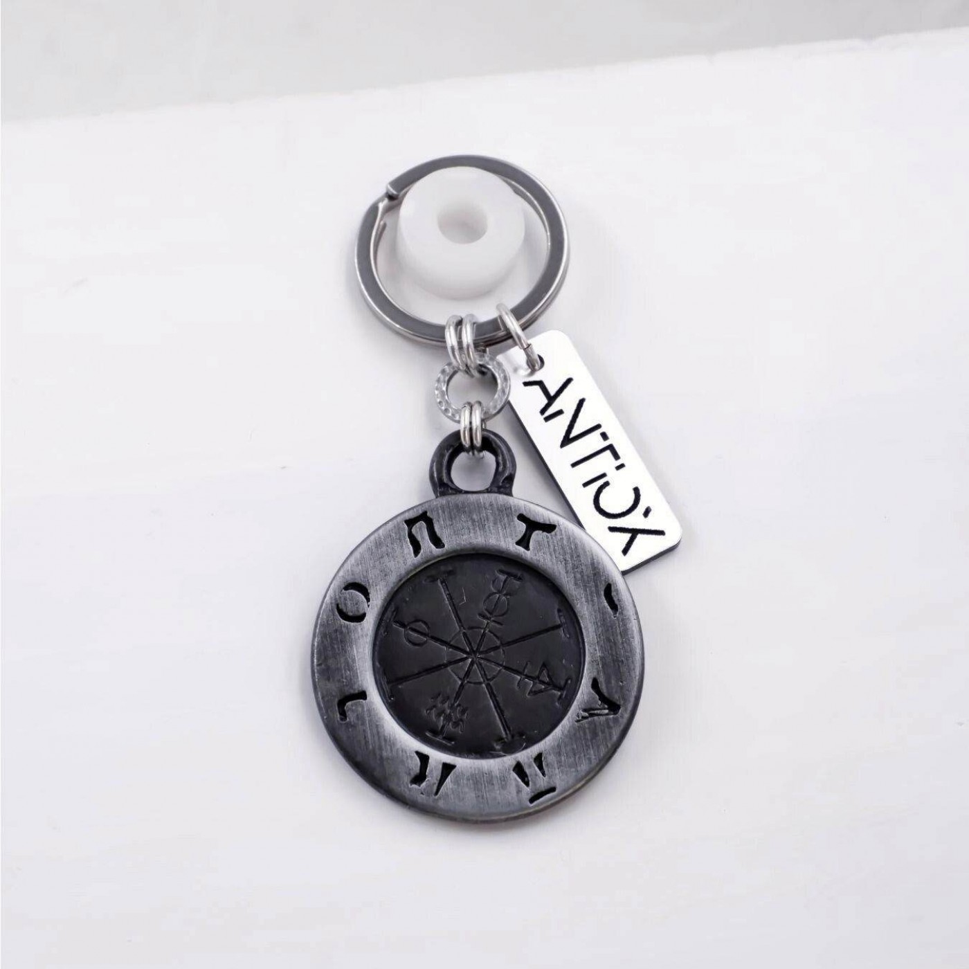 Men’s Keychain with Metal Wheel of Fortune — Pendants & charms from Toolittle — additional view 2
