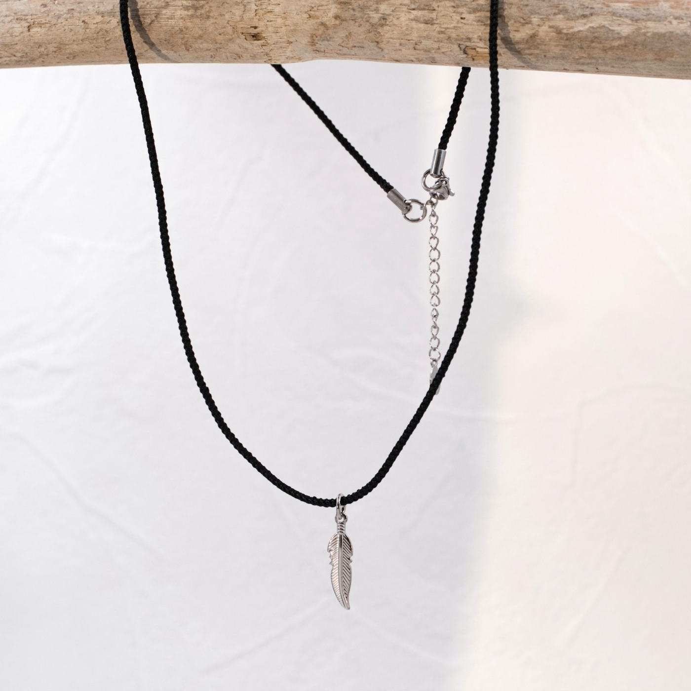 Stainless Steel Feather Men's Necklace — Necklaces from Toolittle — additional view 3