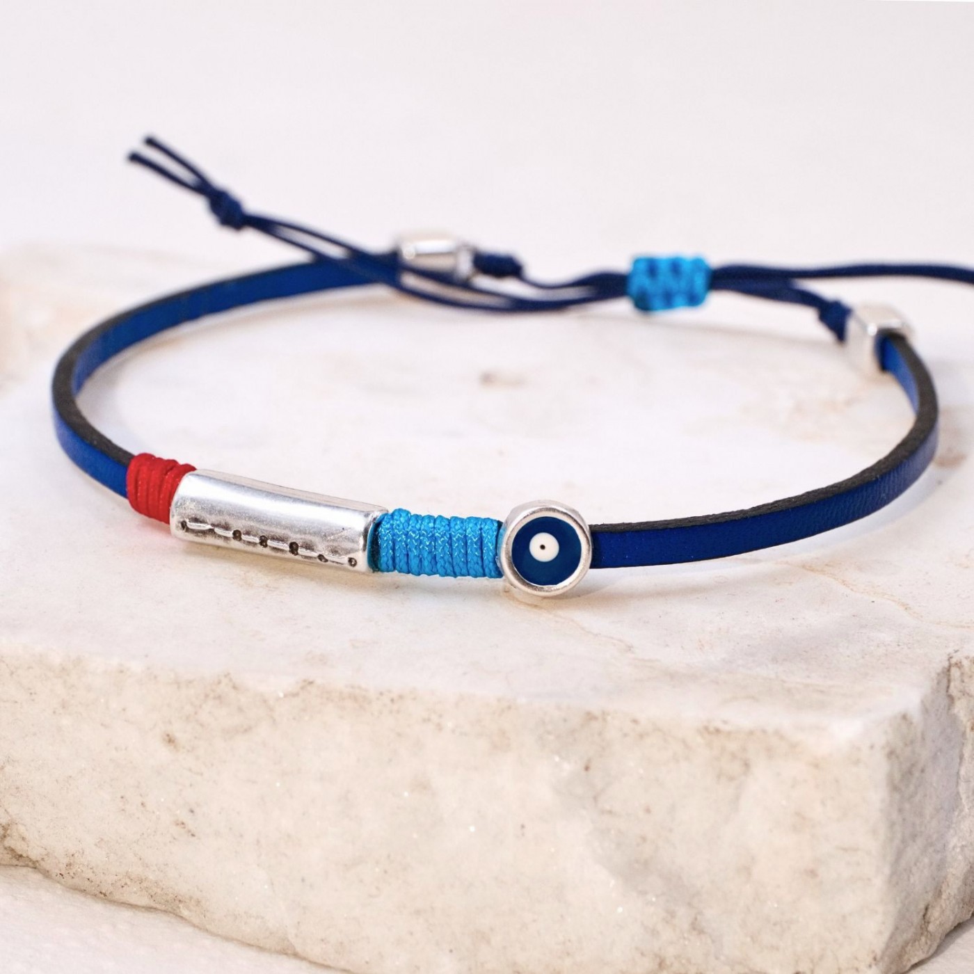 Evil Eye Leather Men's Bracelet — Bracelets from Toolittle — additional view 2