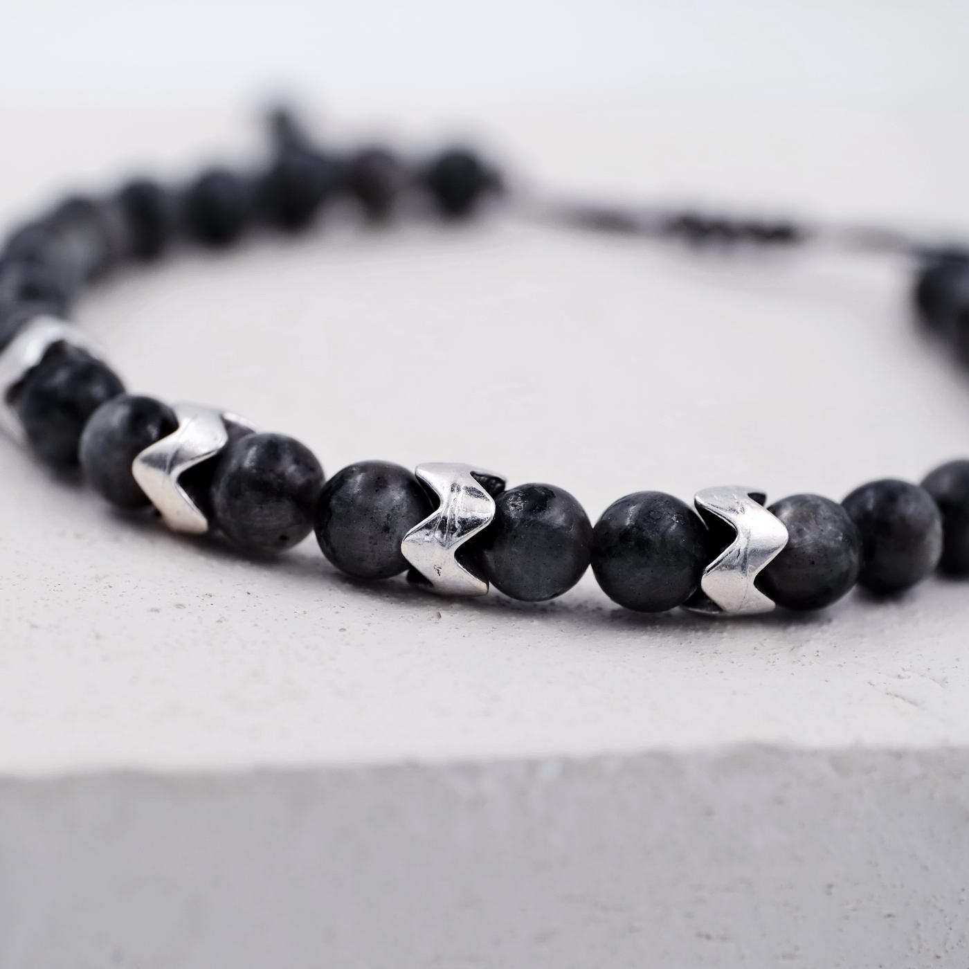 Bracelet for men with semiprecious beads — Bracelets from Toolittle — additional view 5