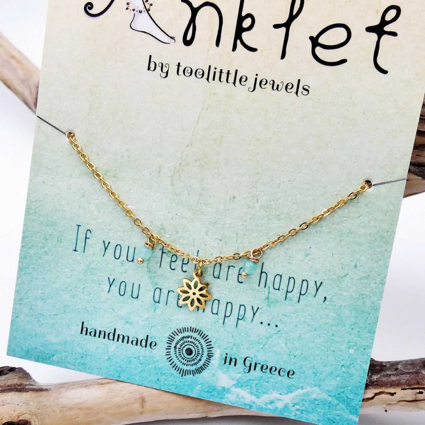 Golden Staybright stainless steel Anklet — Anklets from Toolittle — additional view 4