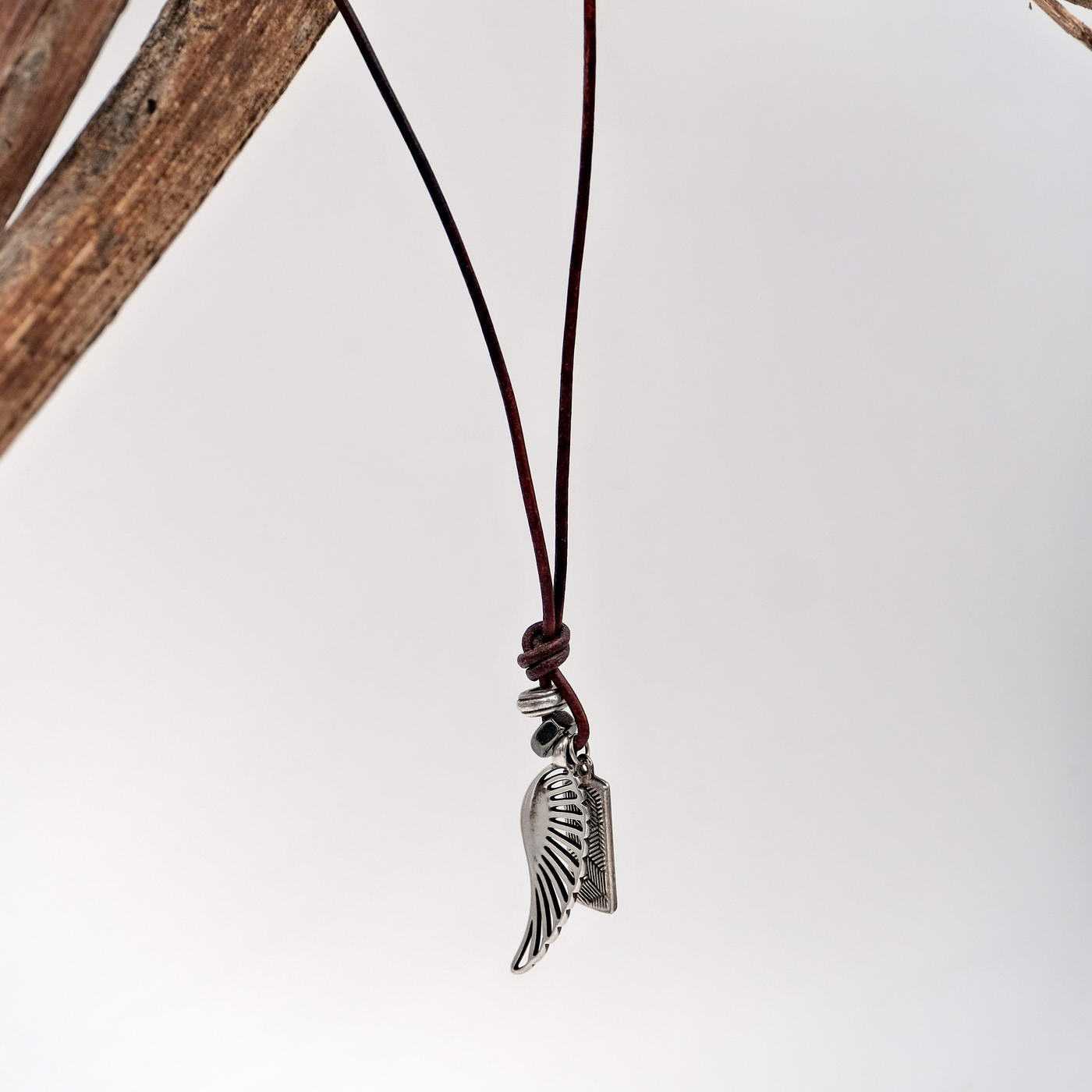 Men's necklace Feather — Necklaces from Toolittle — additional view 3