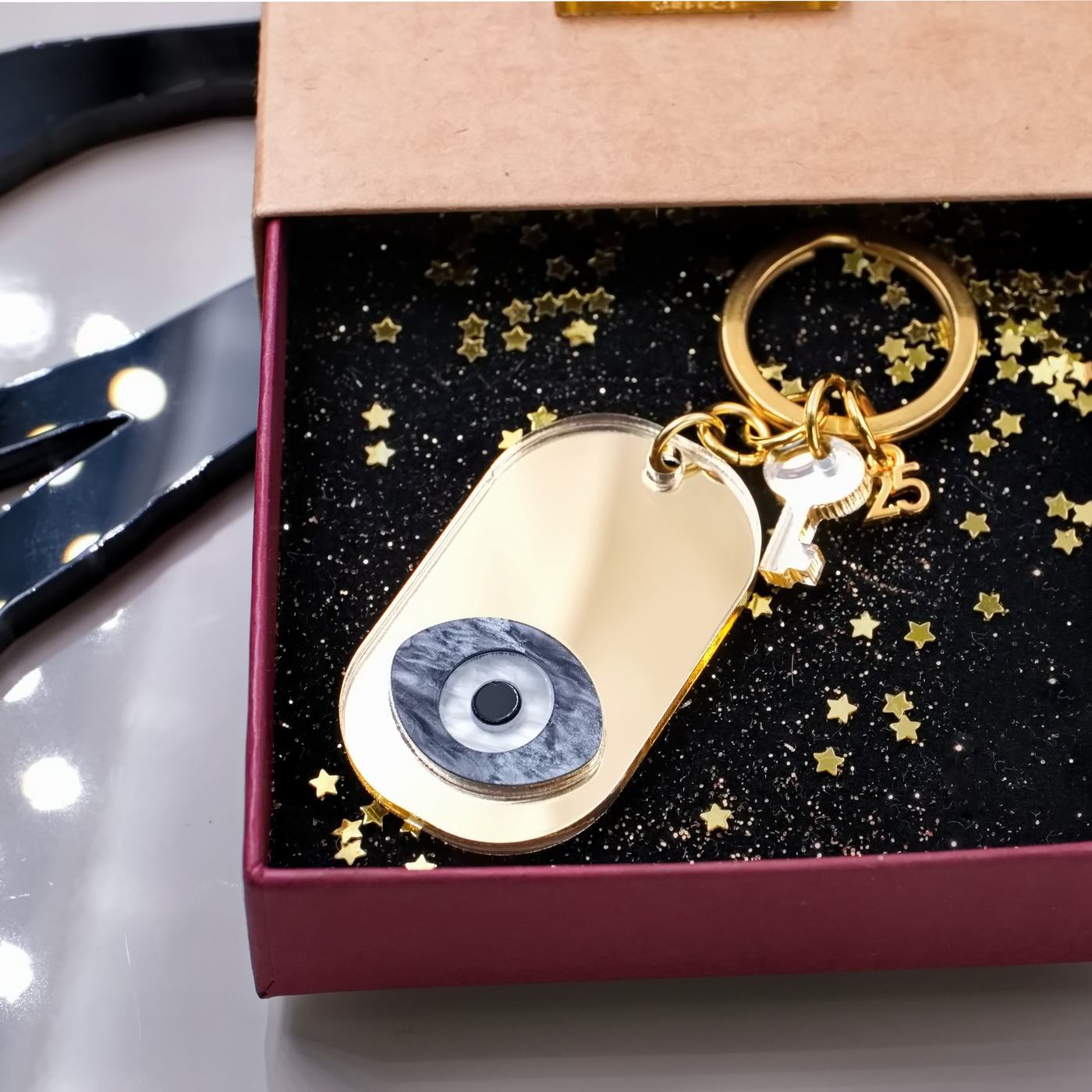 Lucky Keyring with Evil Eye in a Box — Pendants & charms from Toolittle — additional view 2