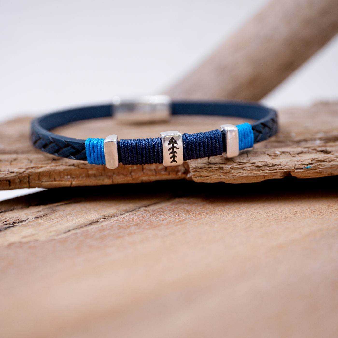 Fishbone PU Leather Men's Bracelet — Bracelets from Toolittle — additional view 4