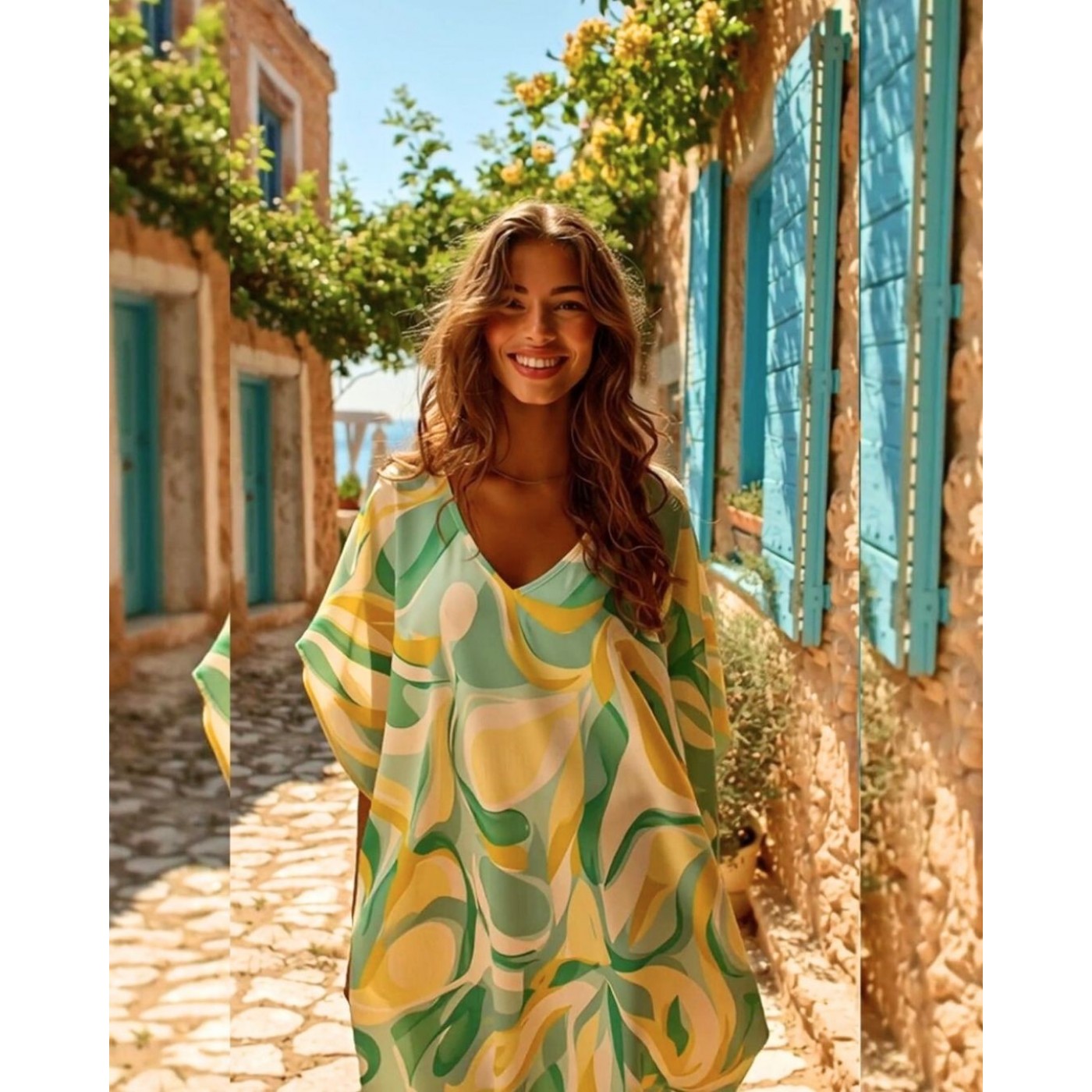KOKKOSAMMOU Short caftan Kythera — Dresses from Toolittle — additional view 3