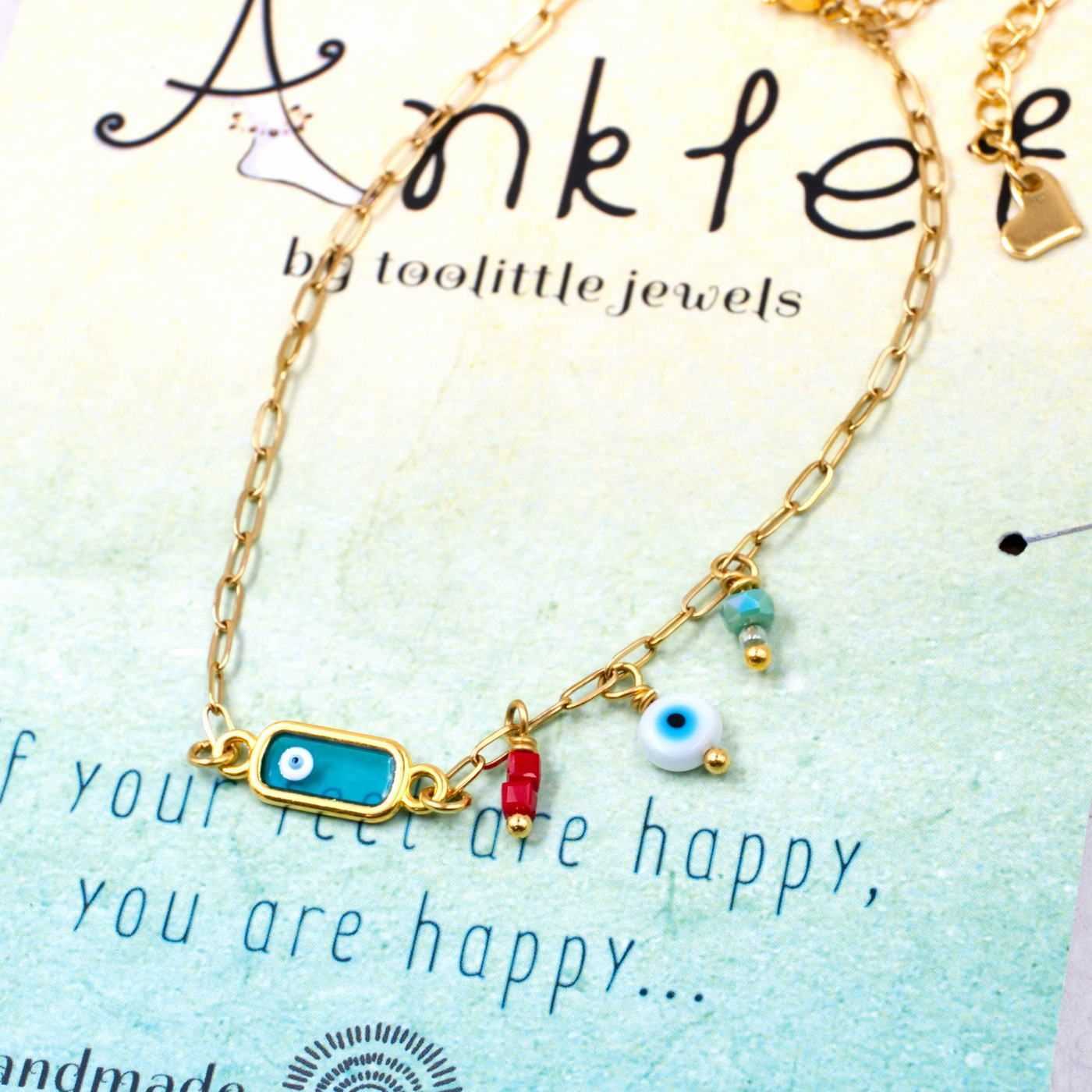 Evil Eye Ankle Bracelet — Anklets from Toolittle — additional view 2