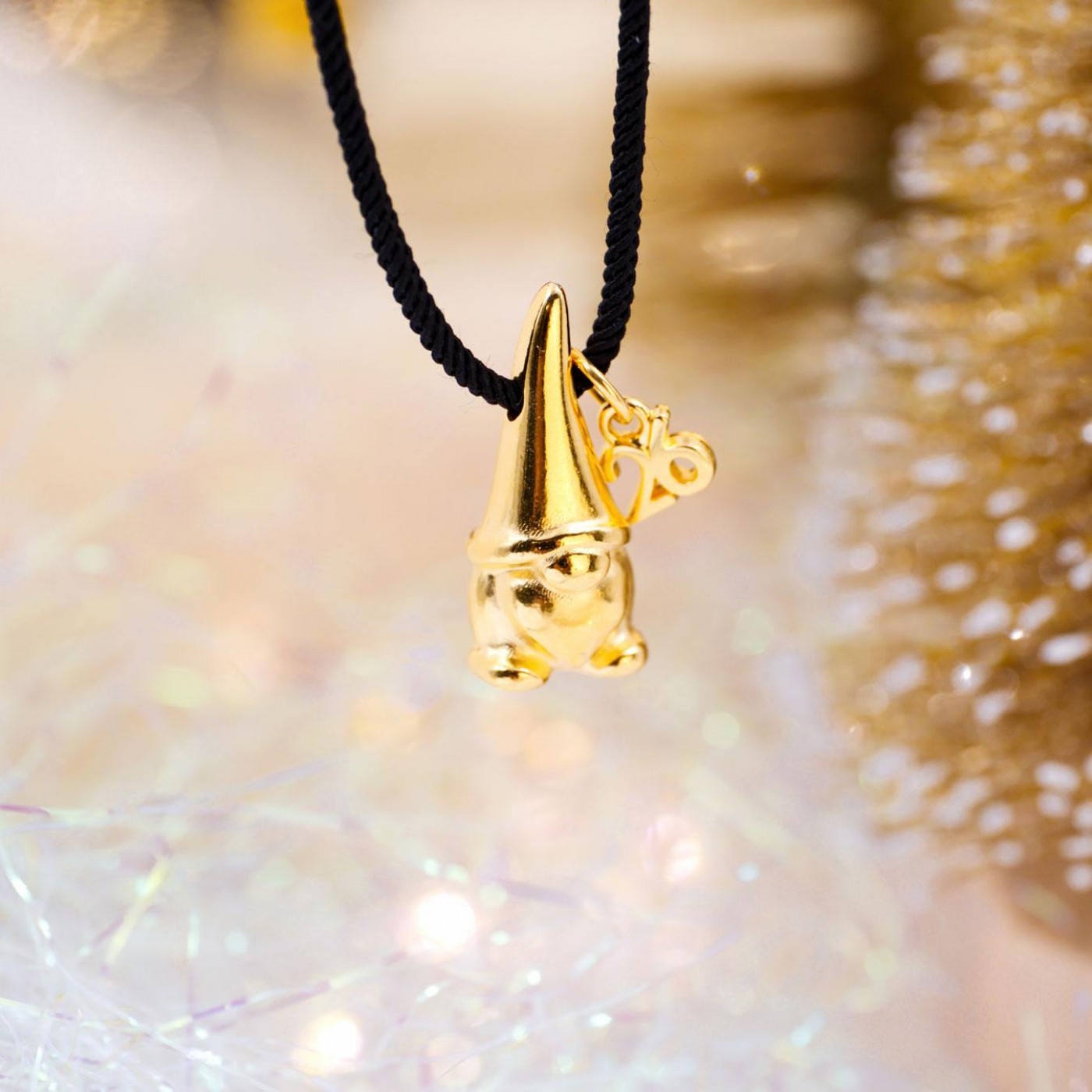 Handmade 2026 Lucky Necklace: Golden Gnome — Pendants & charms from Toolittle — additional view 2