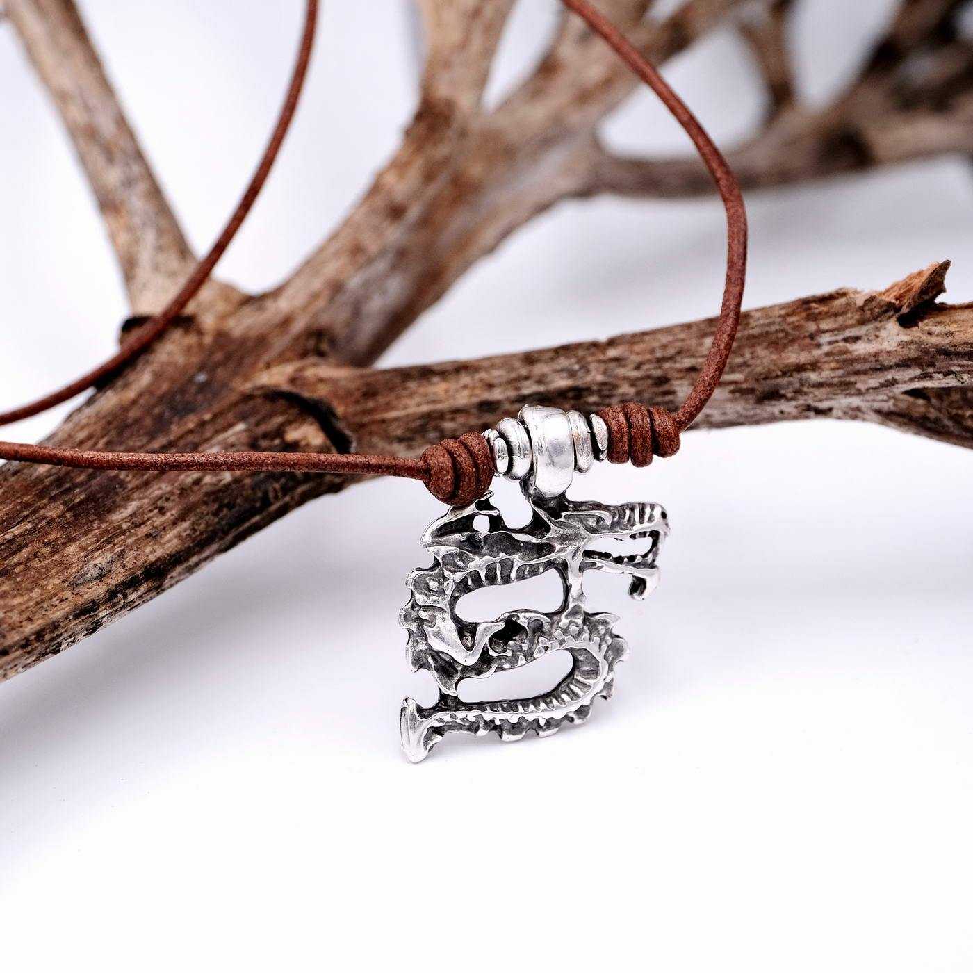 Men's necklace Silver Dragon — Necklaces from Toolittle — additional view 2