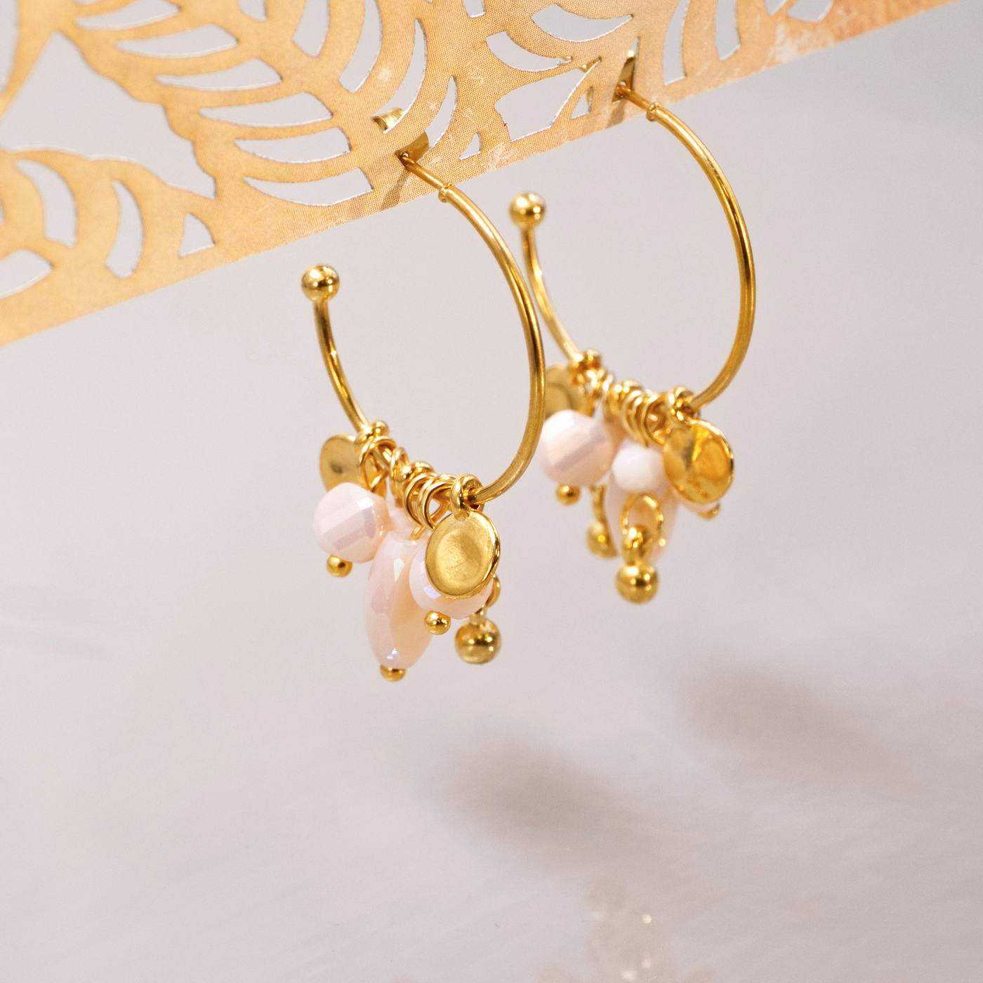 Hoop Earrings with Crystals — Earrings from Toolittle — additional view 2