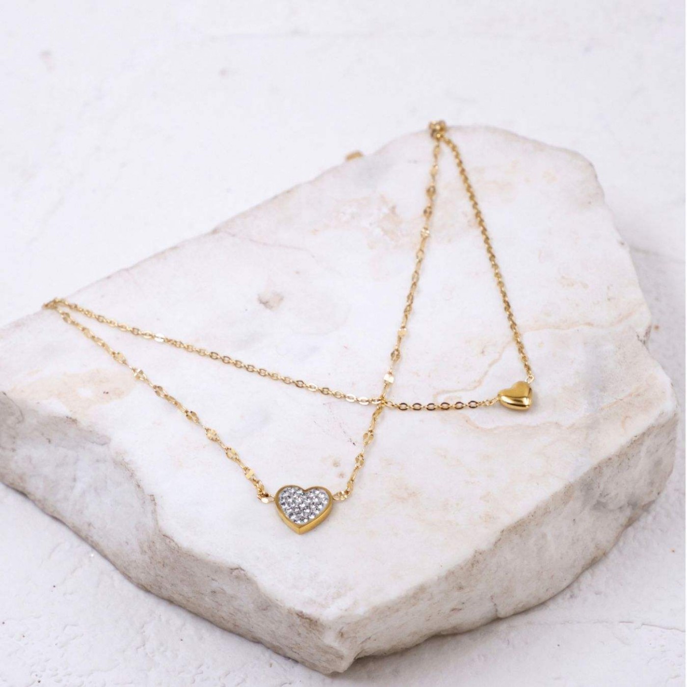 Stainless Steel Jewelry: Gold-plated Bracelet with Metal Hearts — Bracelets from Toolittle — additional view 3