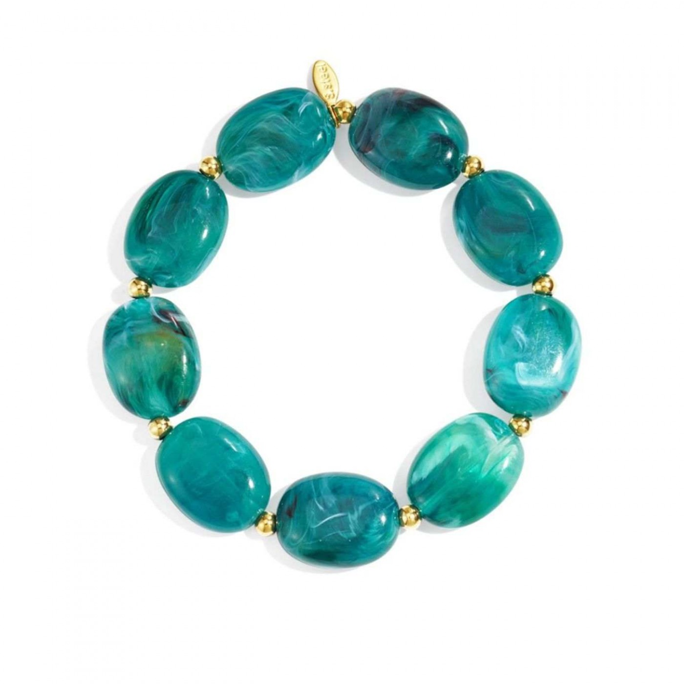 Elastic Bracelet | Stainless Steel & Acrylic Stones — Bracelets from Toolittle — additional view 2