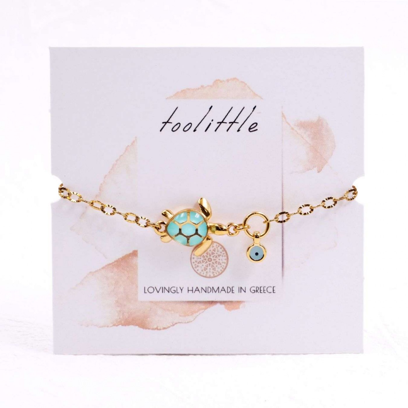 Chain Bracelet: Sea Turtle & Evil Eye — Bracelets from Toolittle — additional view 2