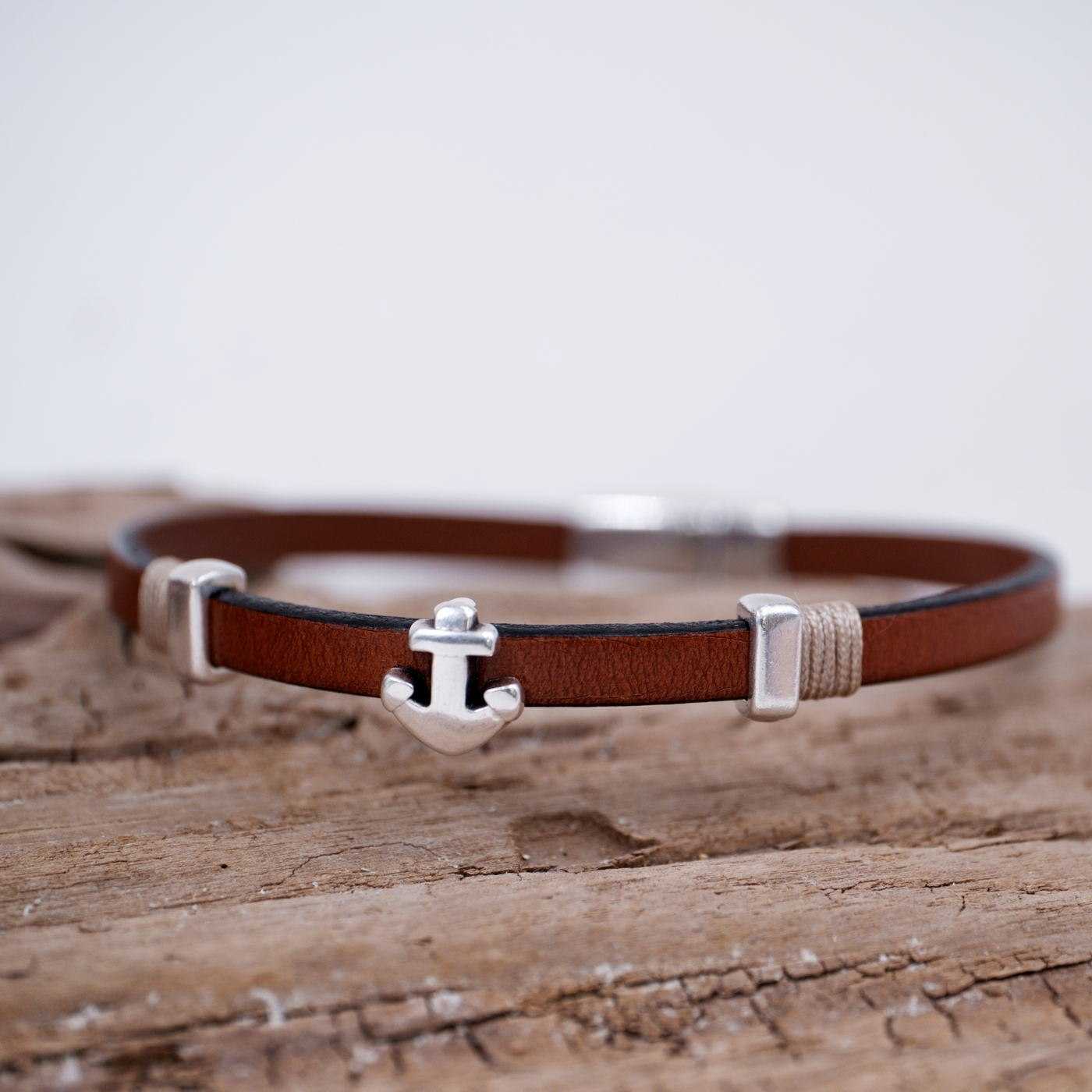 Anchor Men's Leather Bracelet — Bracelets from Toolittle — additional view 3