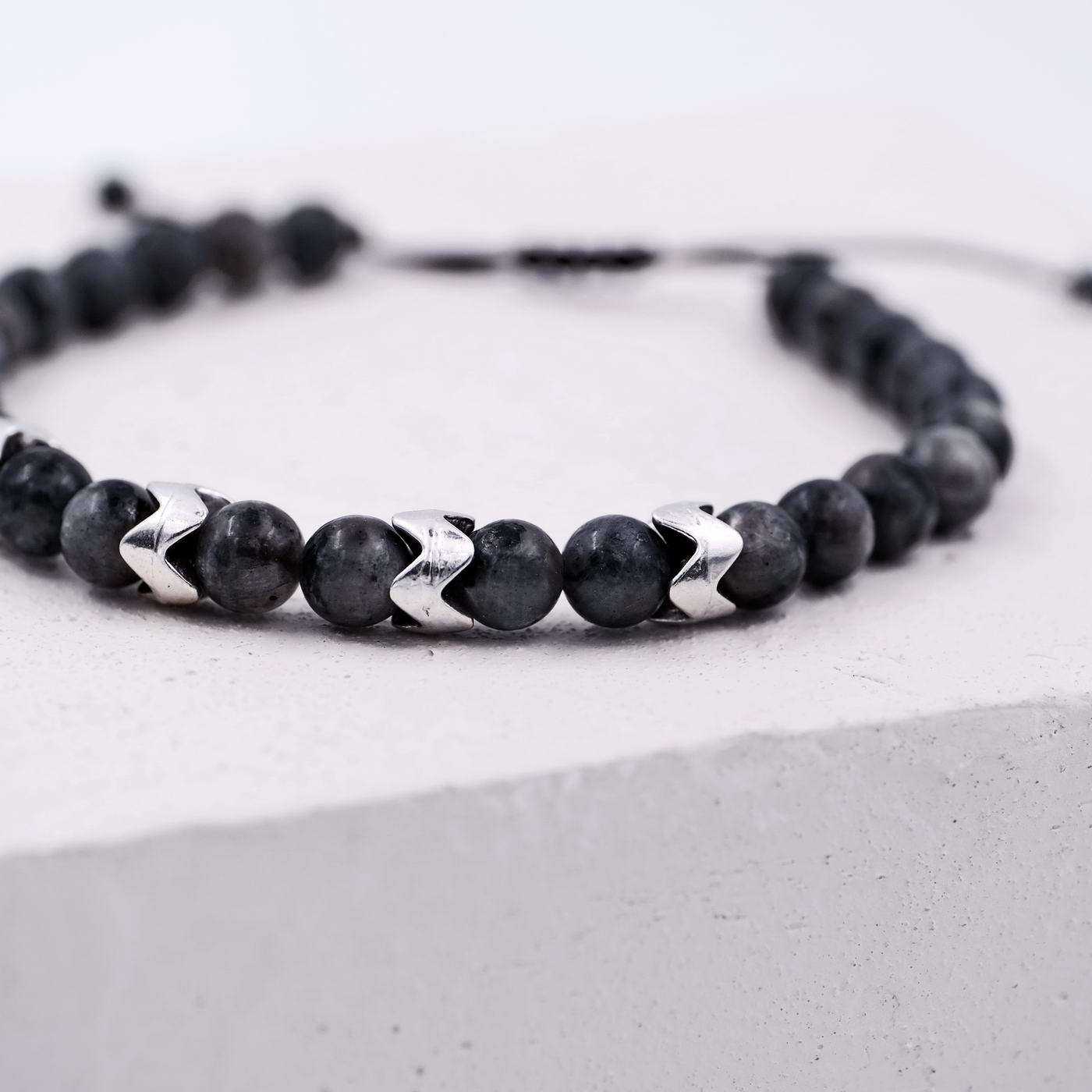 Bracelet for men with semiprecious beads — Bracelets from Toolittle — additional view 3