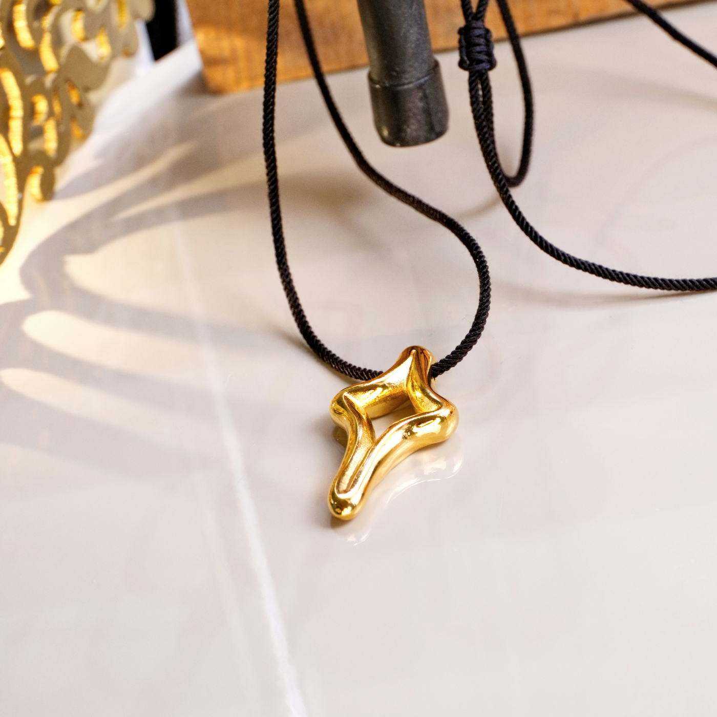 Organic Pendant Cross Necklace — Necklaces from Toolittle — additional view 2