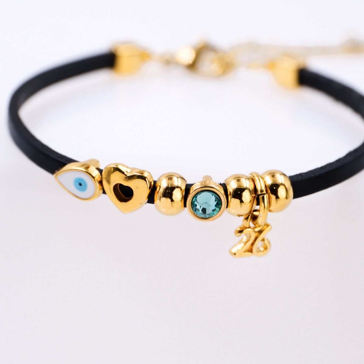 Lucky Bracelet 2026 – Teardrop Evil Eye and Crystal — Pendants & charms from Toolittle — additional view 2
