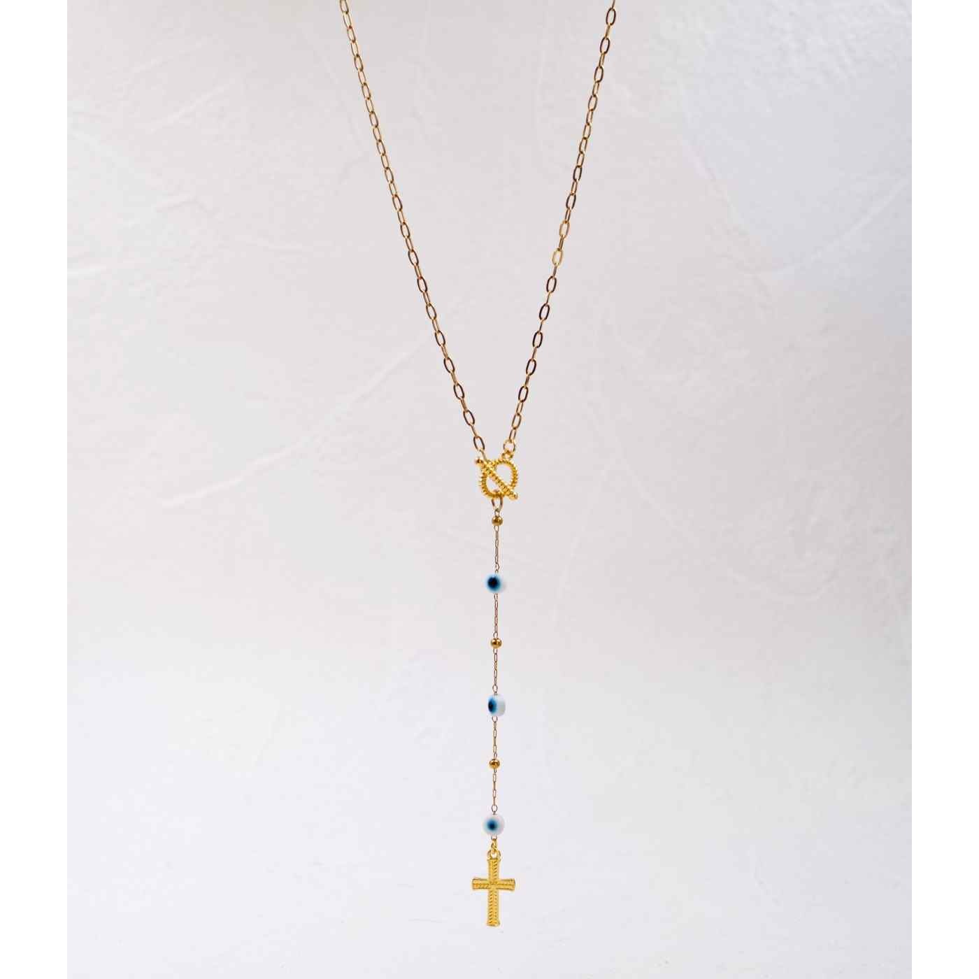 Short Y Necklace with Cross — Necklaces from Toolittle — additional view 2