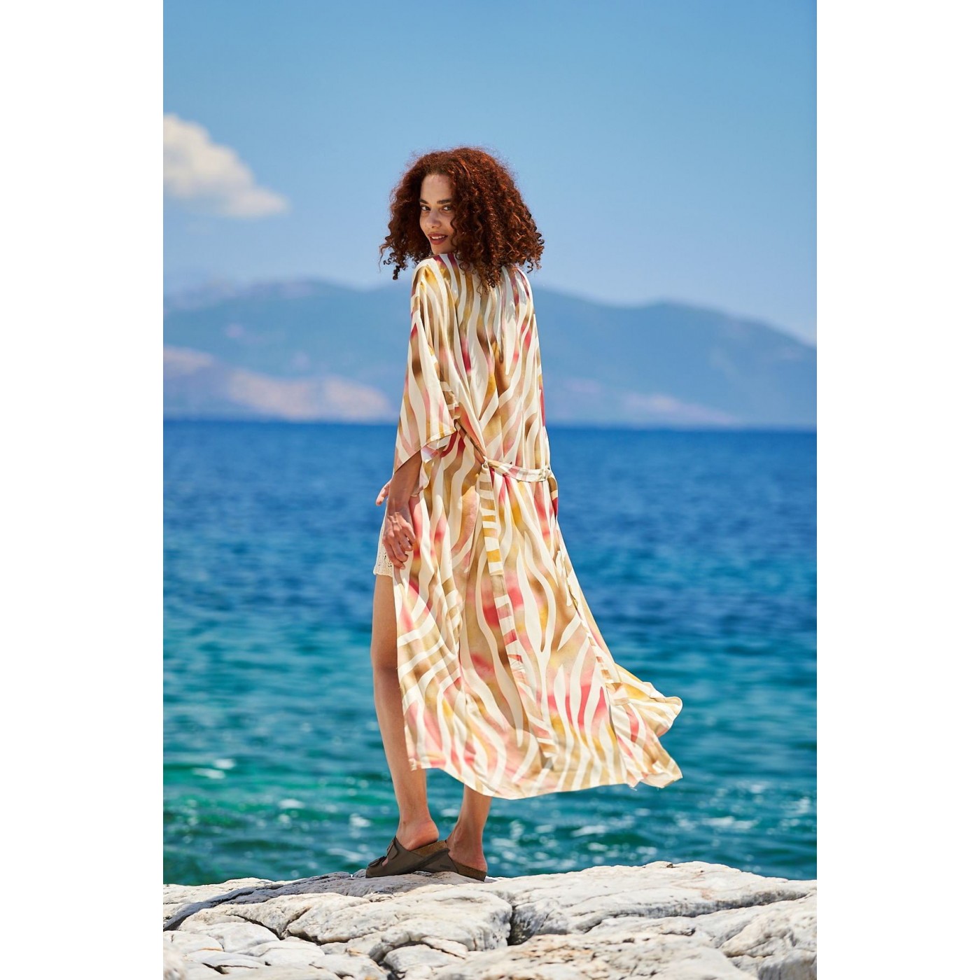 KOKKOSAMMOU Maxi caftan - kimono Paros — Dresses from Toolittle — additional view 3