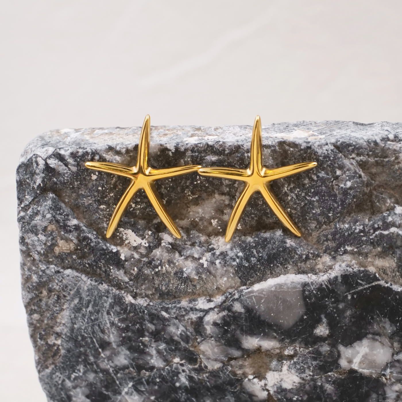 Starfish Gold-plated Earrings — Earrings from Toolittle — additional view 3